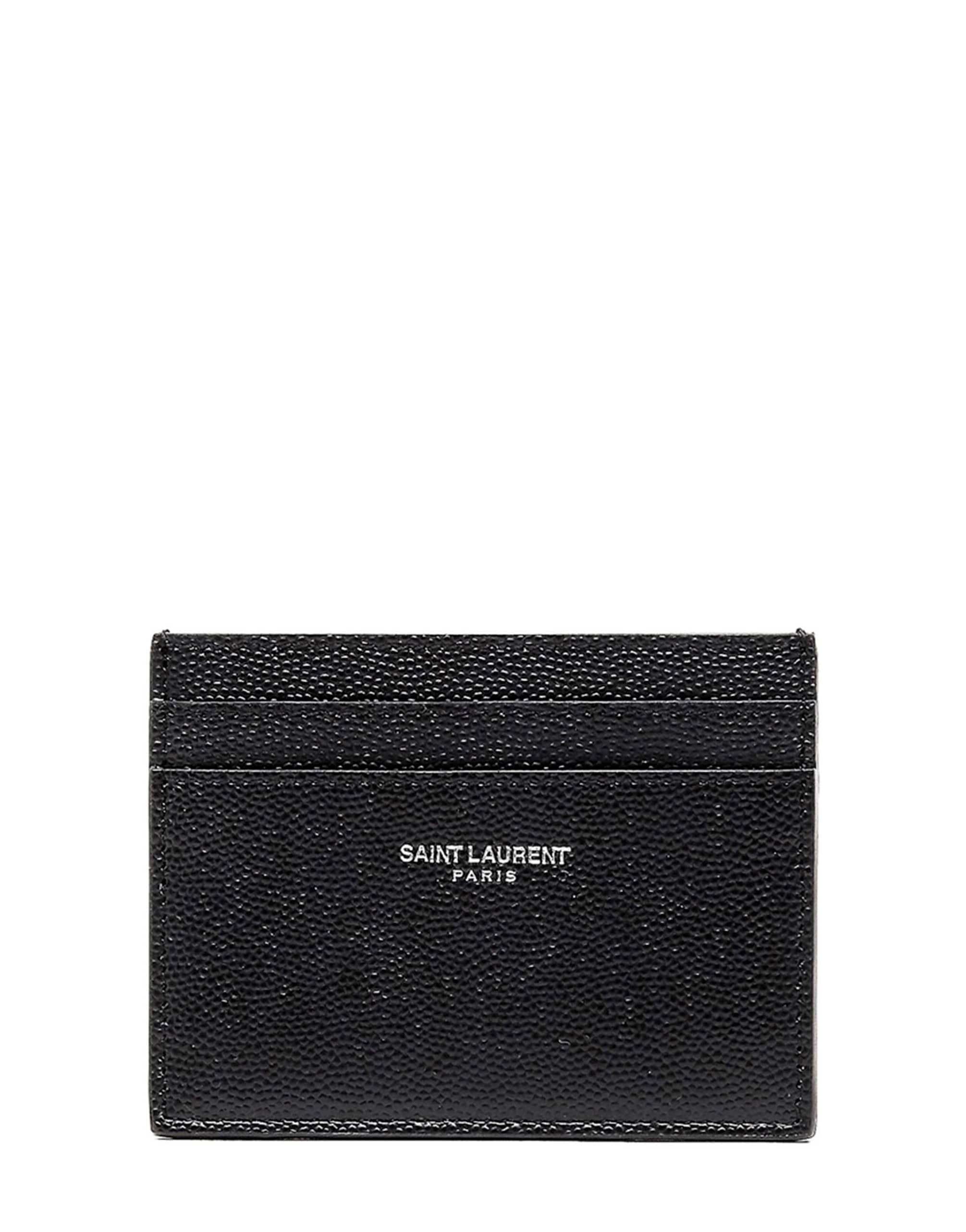 Saint Laurent Saint Laurent Logo Print Card Holder