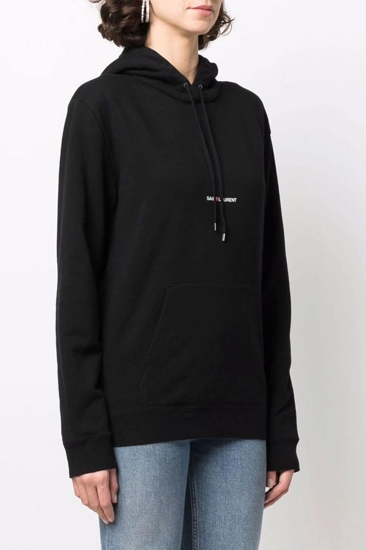 Saint Laurent Saint Laurent Logo Print Hoodie