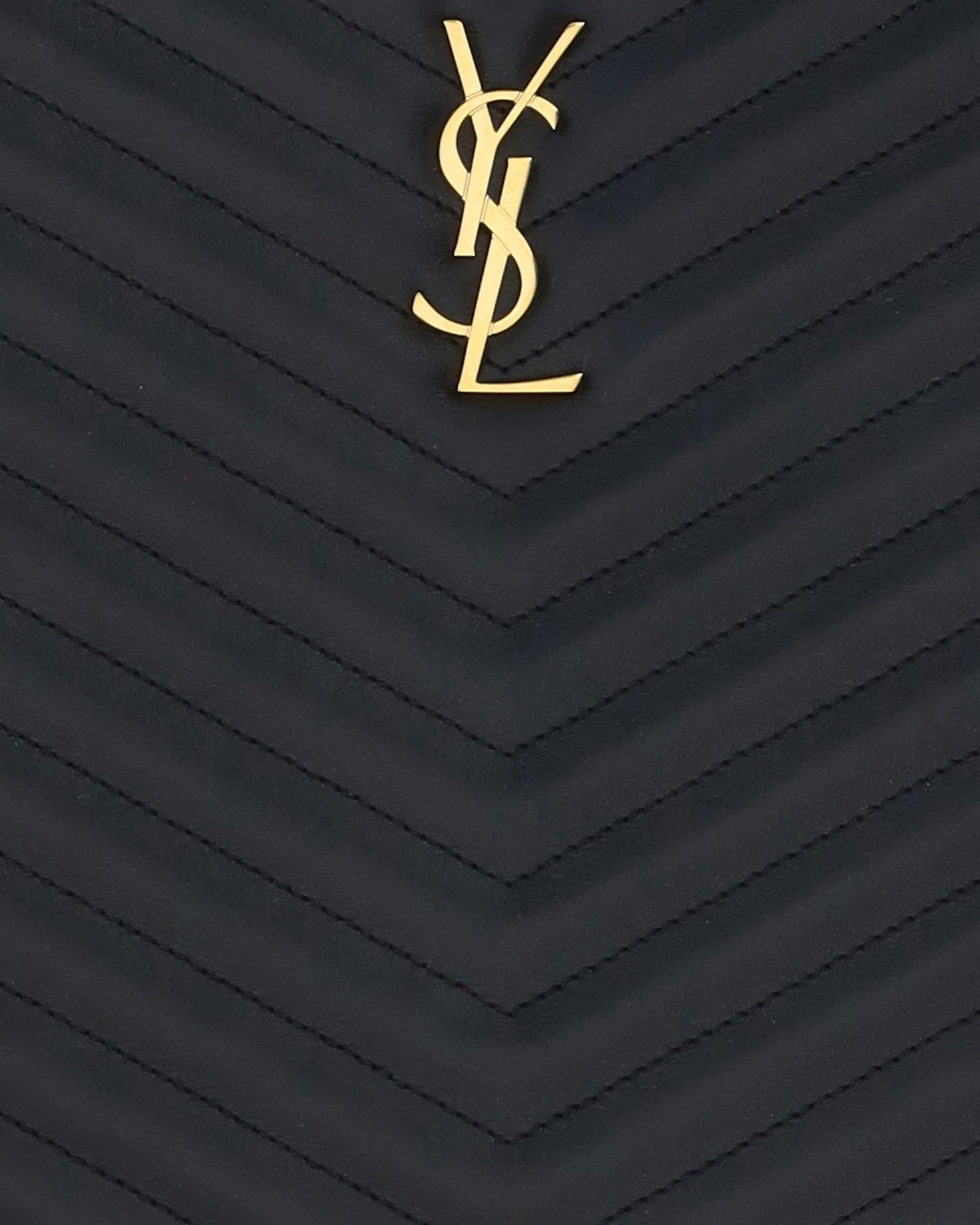 Saint Laurent Matelassé Leather Pouch