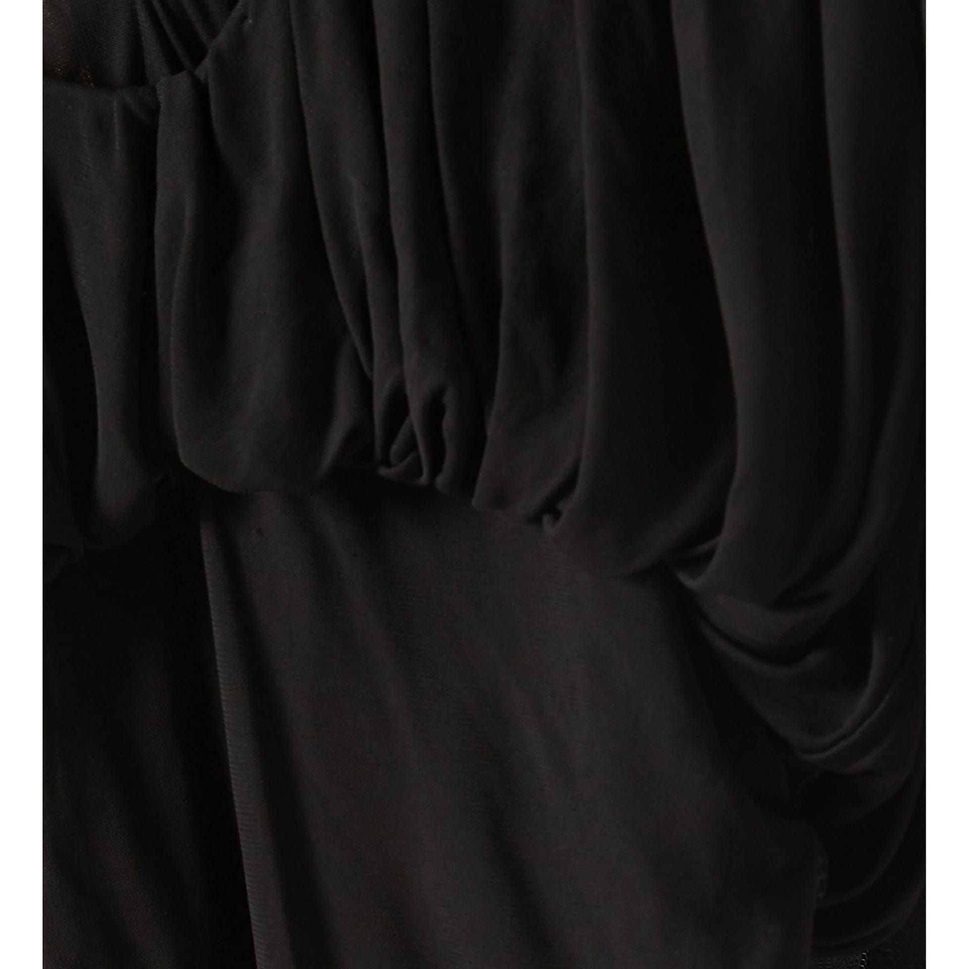 Saint Laurent Mini Draped V-Neck Dress