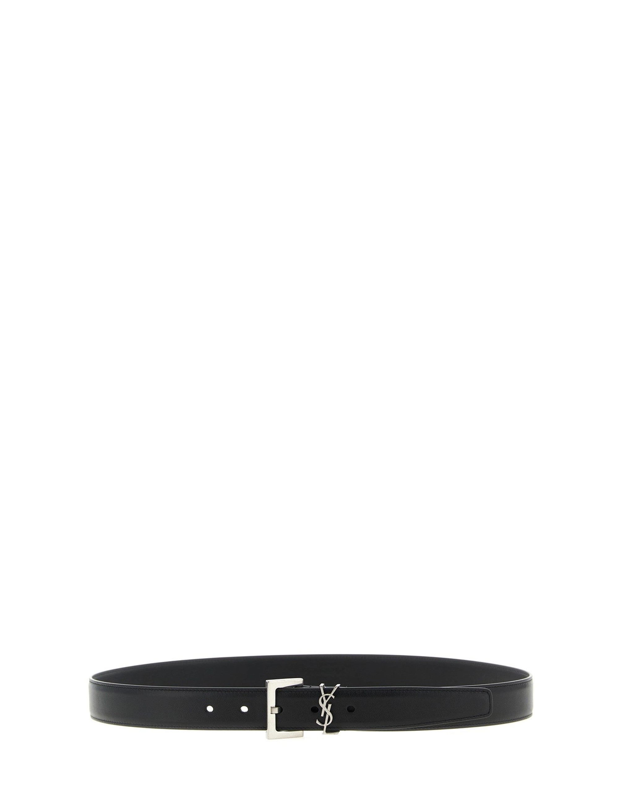 Saint Laurent Monogram Leather Belt