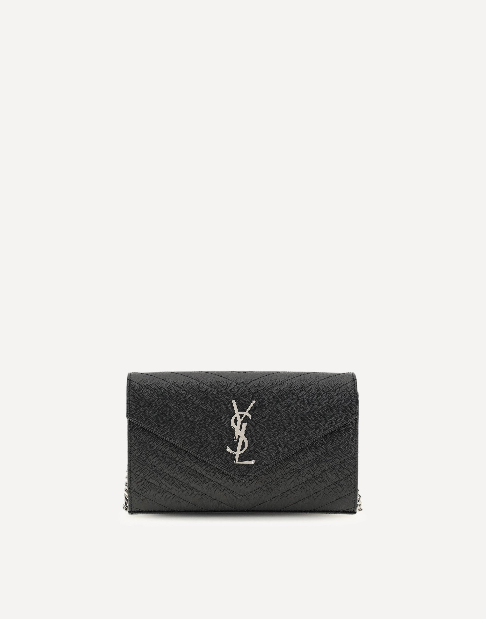 Saint Laurent Monogram Matelassé Chain Wallet