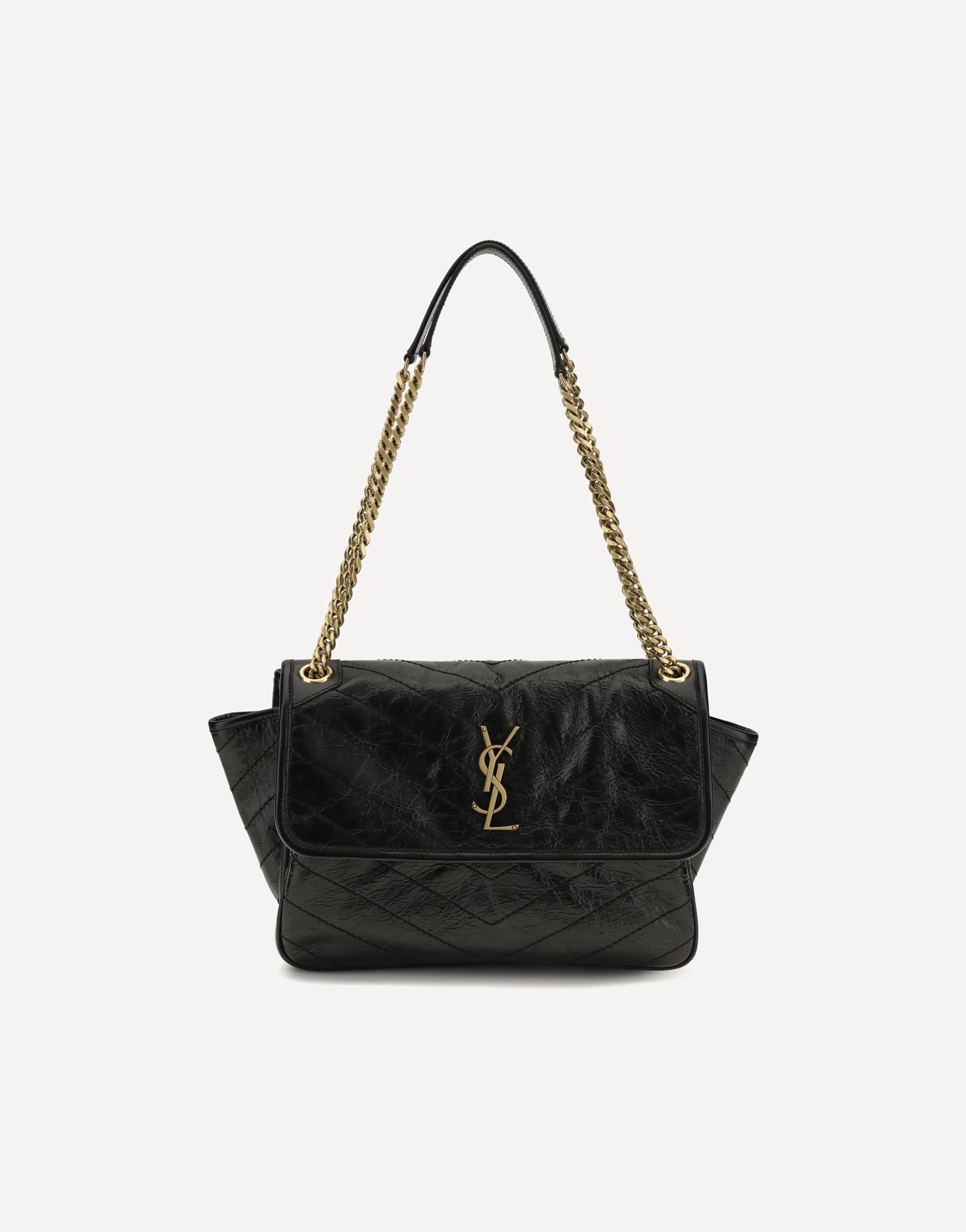 Saint Laurent Niki Chevron-Quilted Calfskin Shoulder Bag