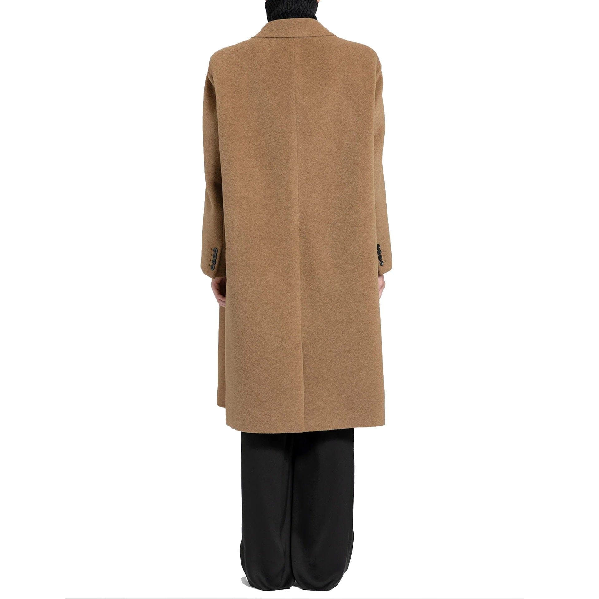 Saint Laurent Oversize Wool Coat With Welt Pockets