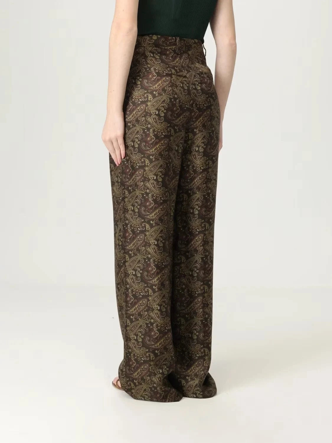 Saint Laurent Paisley-Print Twill Silk Trousers