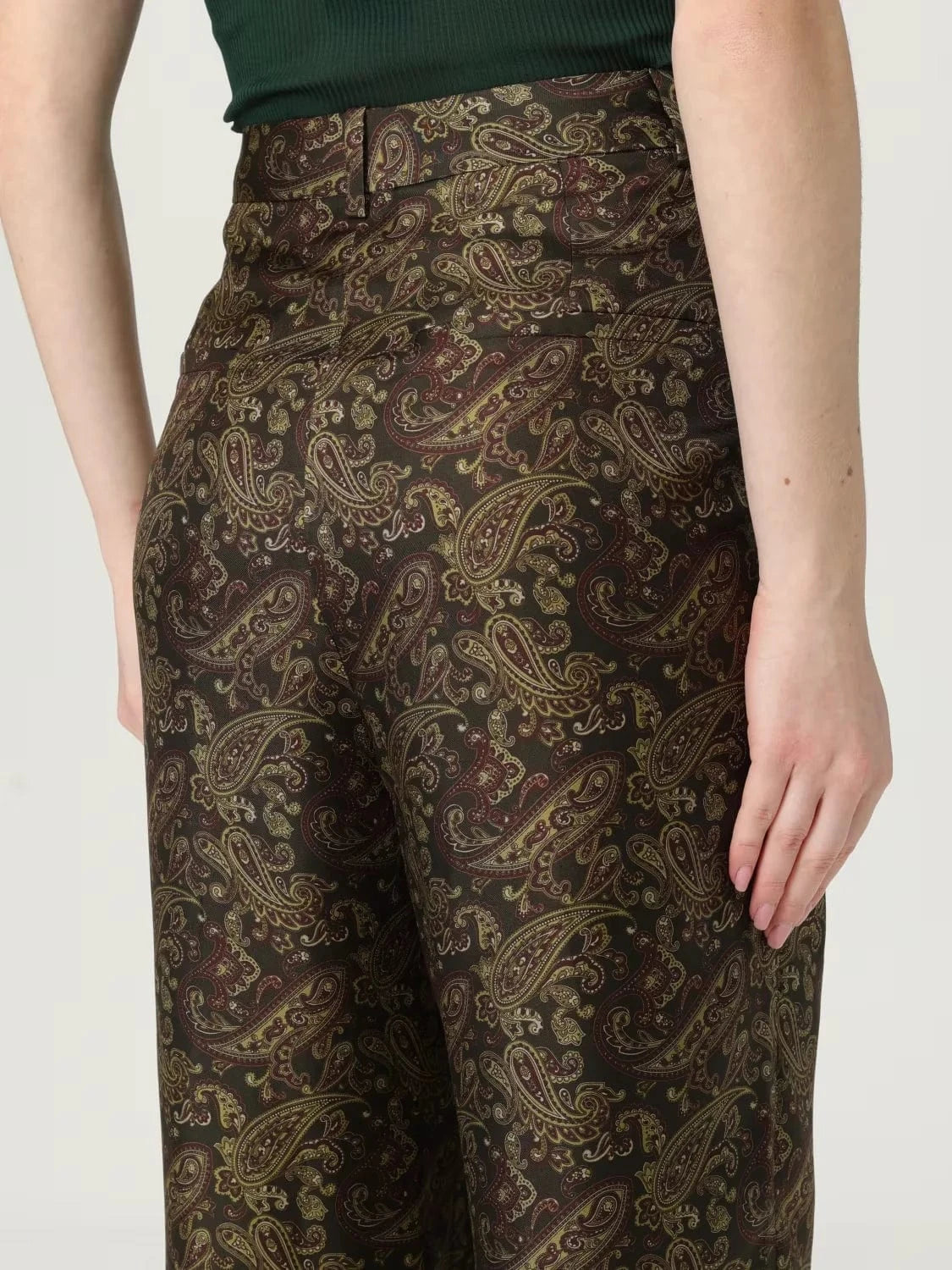 Saint Laurent Paisley-Print Twill Silk Trousers