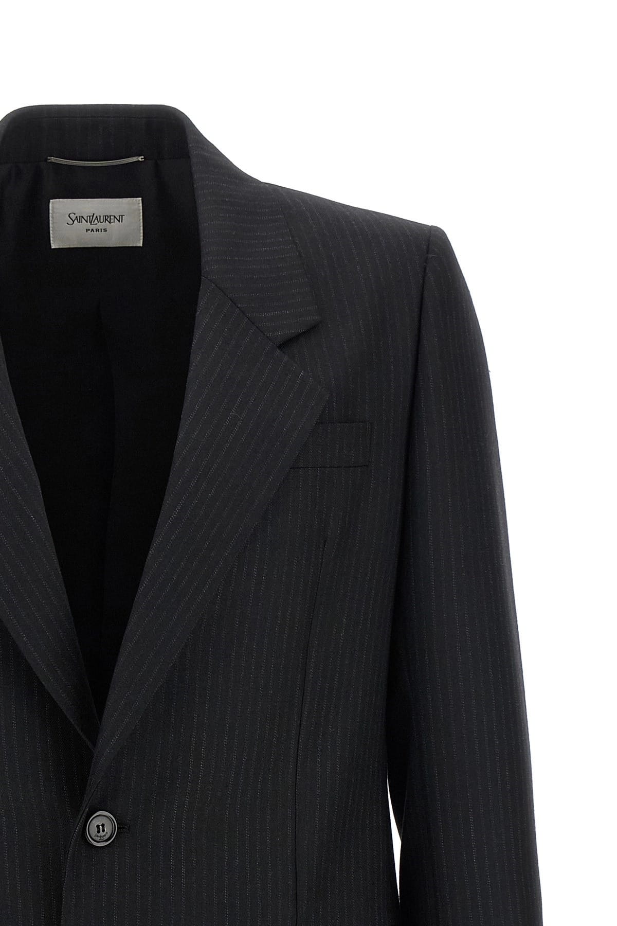 Saint Laurent Saint Laurent Pinstripe Wool Blazer