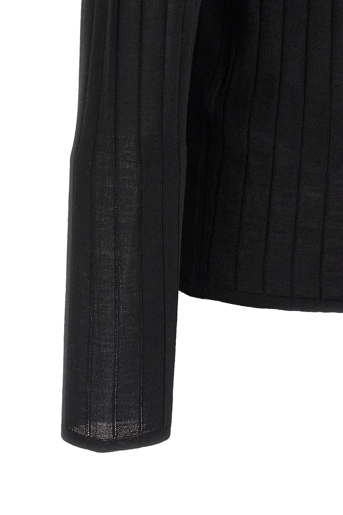 Saint Laurent Saint Laurent Pointelle Wool Polo Shirt