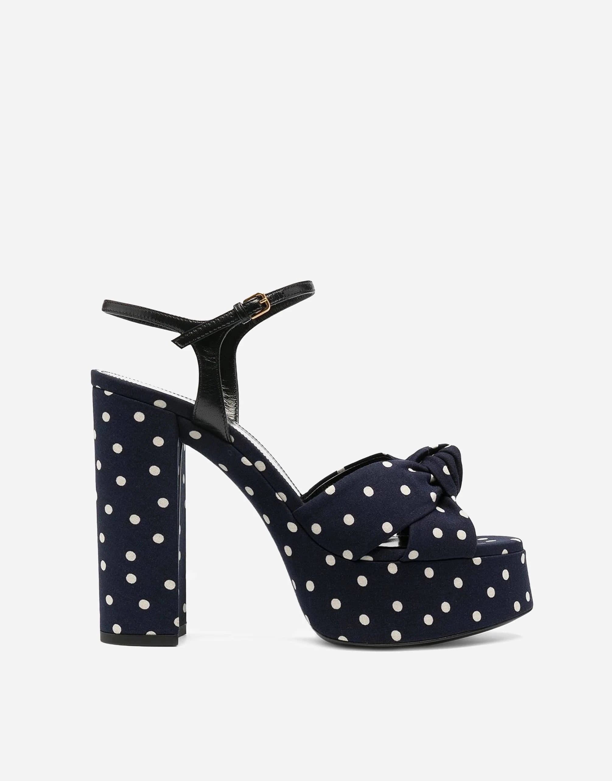 Saint Laurent Polka-Dot Bianca Sandals
