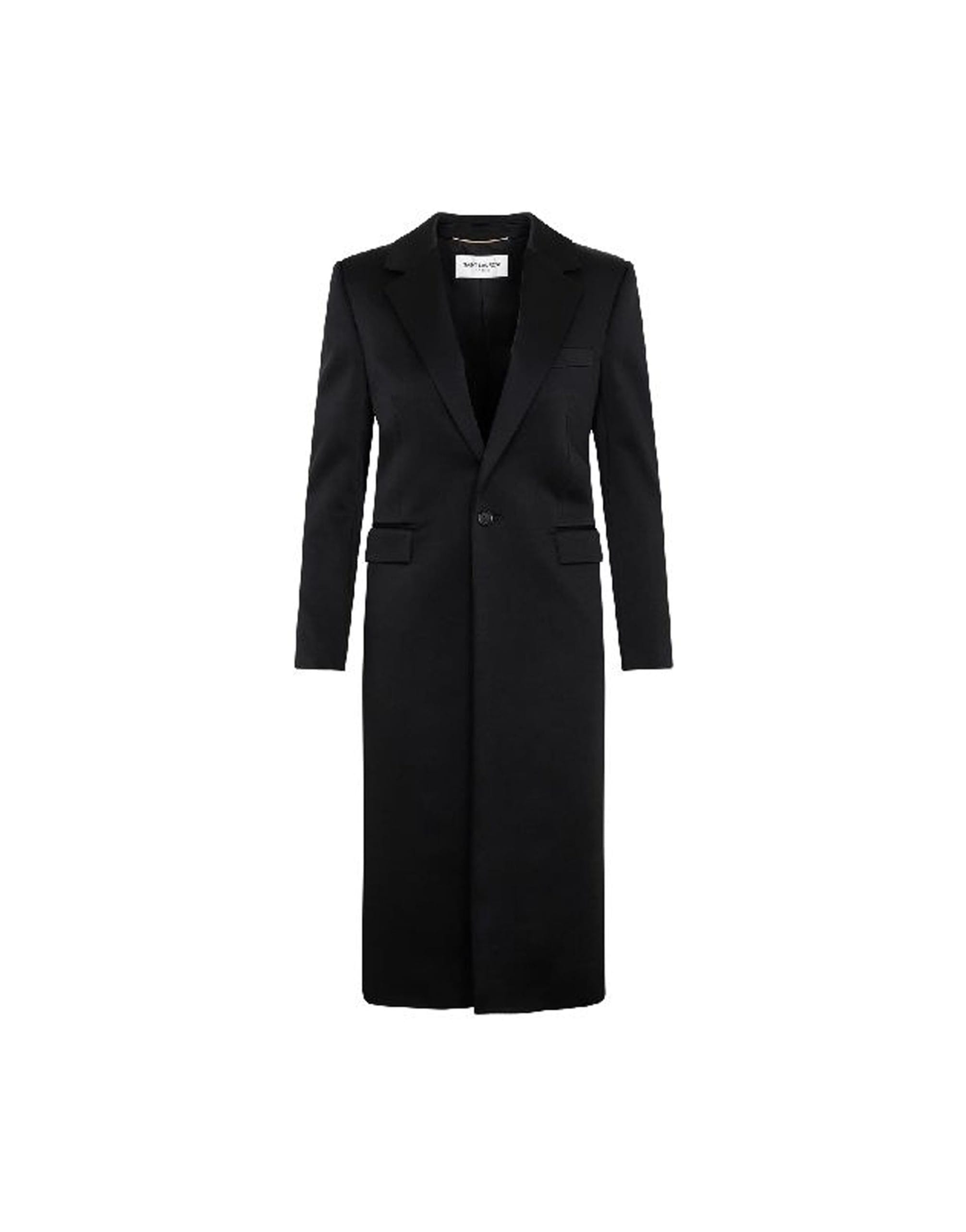 Saint Laurent Satin Coat With Button Cuffs