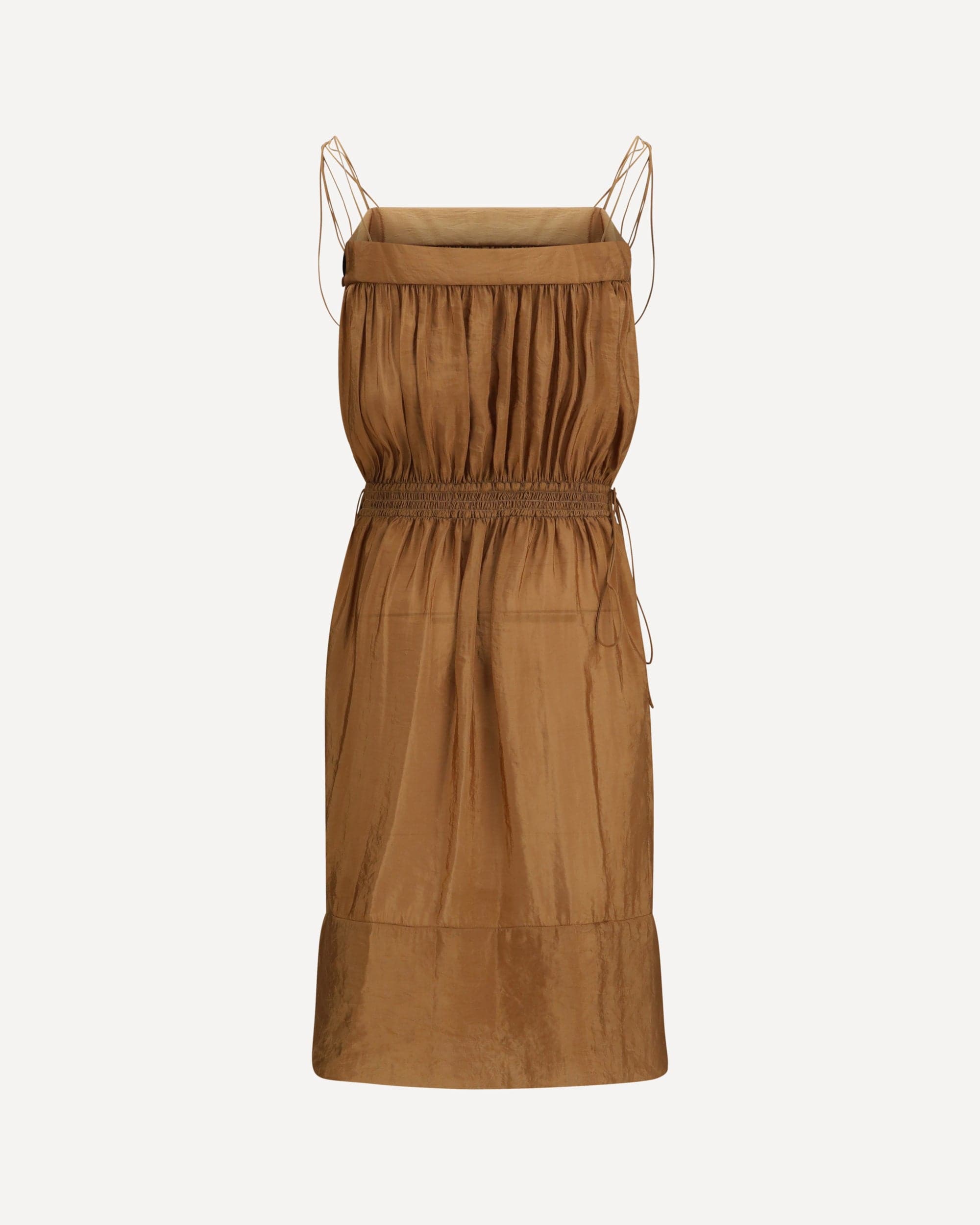 Saint Laurent Satin Dress With Balloon Bodice