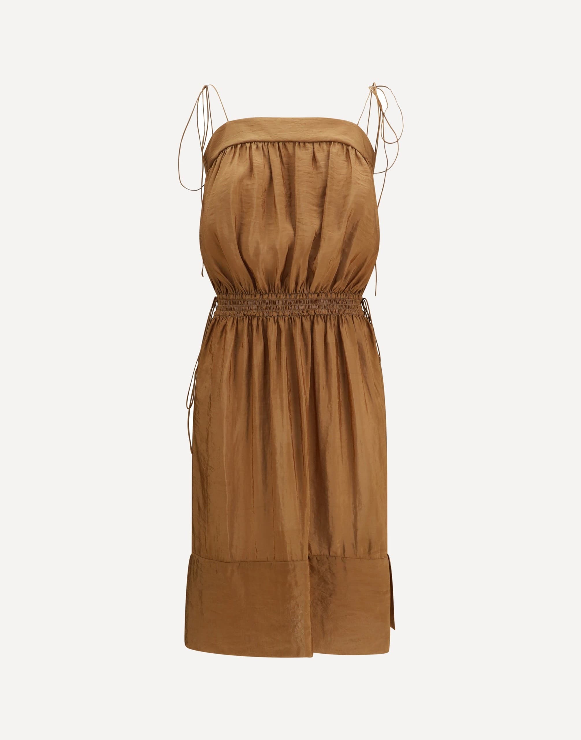 Saint Laurent Satin Dress With Balloon Bodice