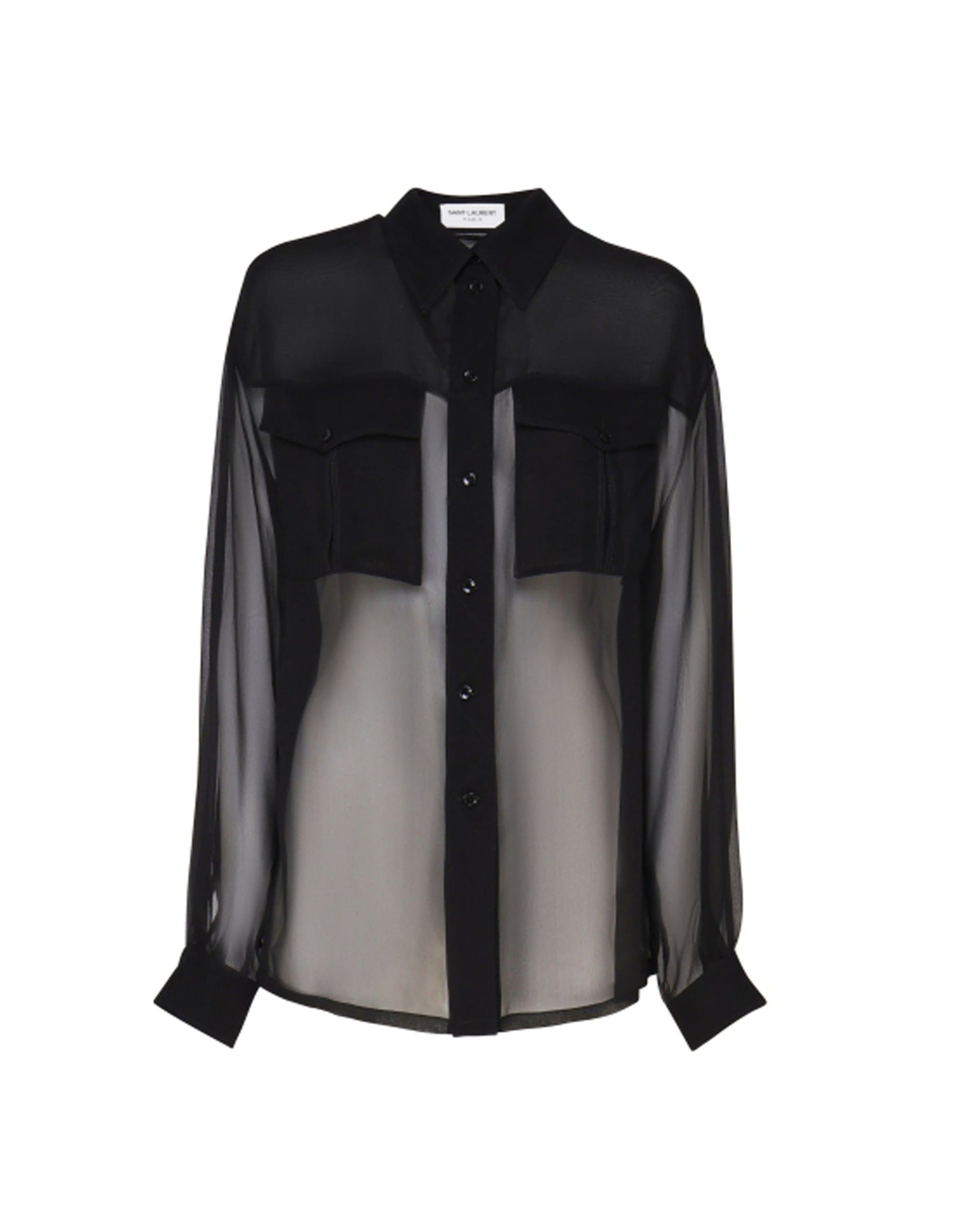 Saint Laurent Silk Crepe Muslin Shirt