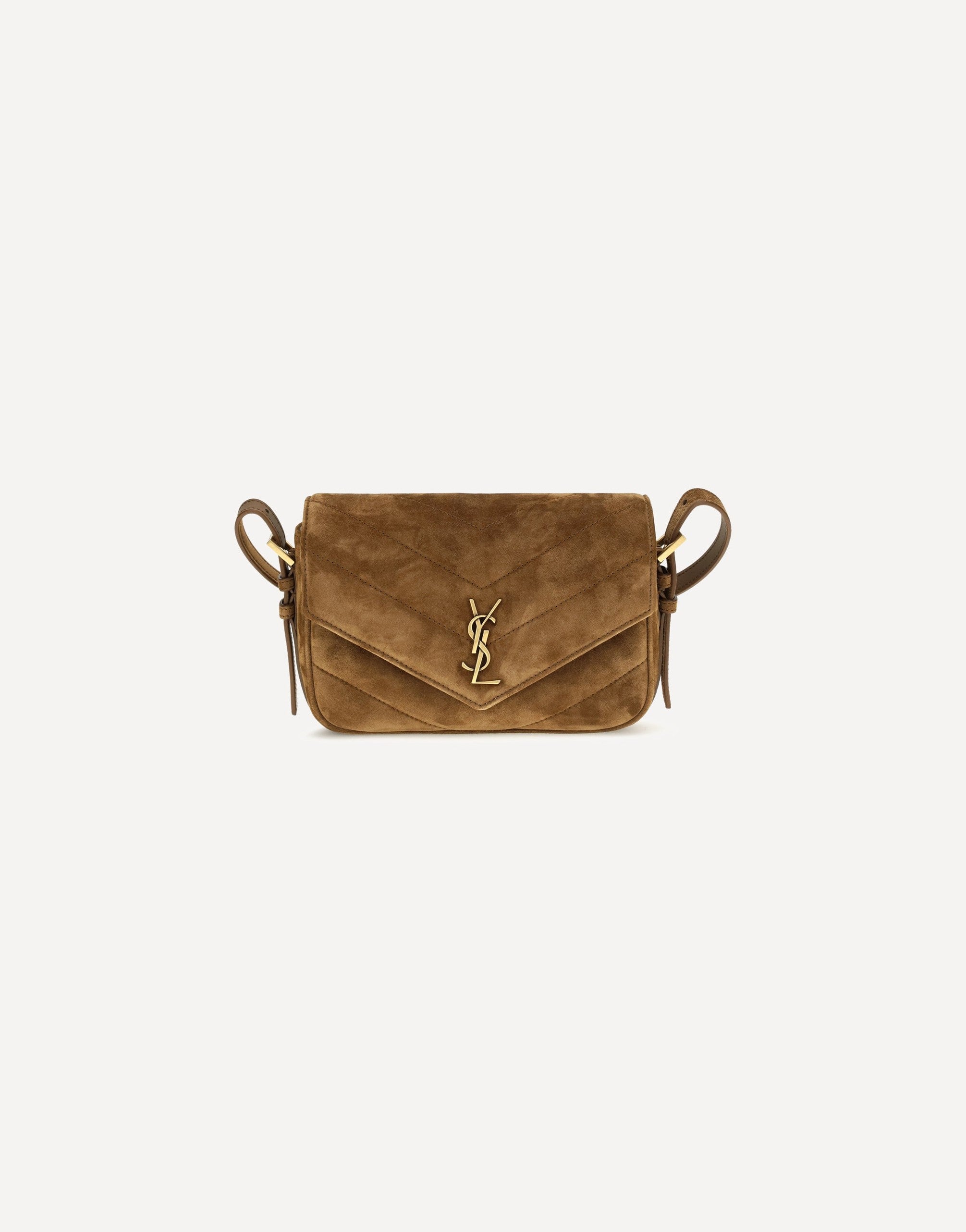 Saint Laurent Small Loulou Matelassé Suede Shoulder Bag