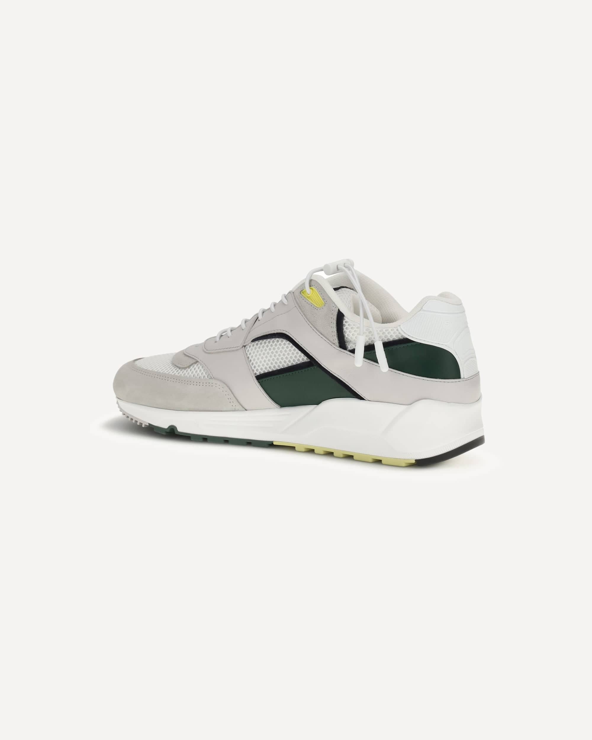 Saint Laurent Smooth Leather And Suede Bump Sneakers