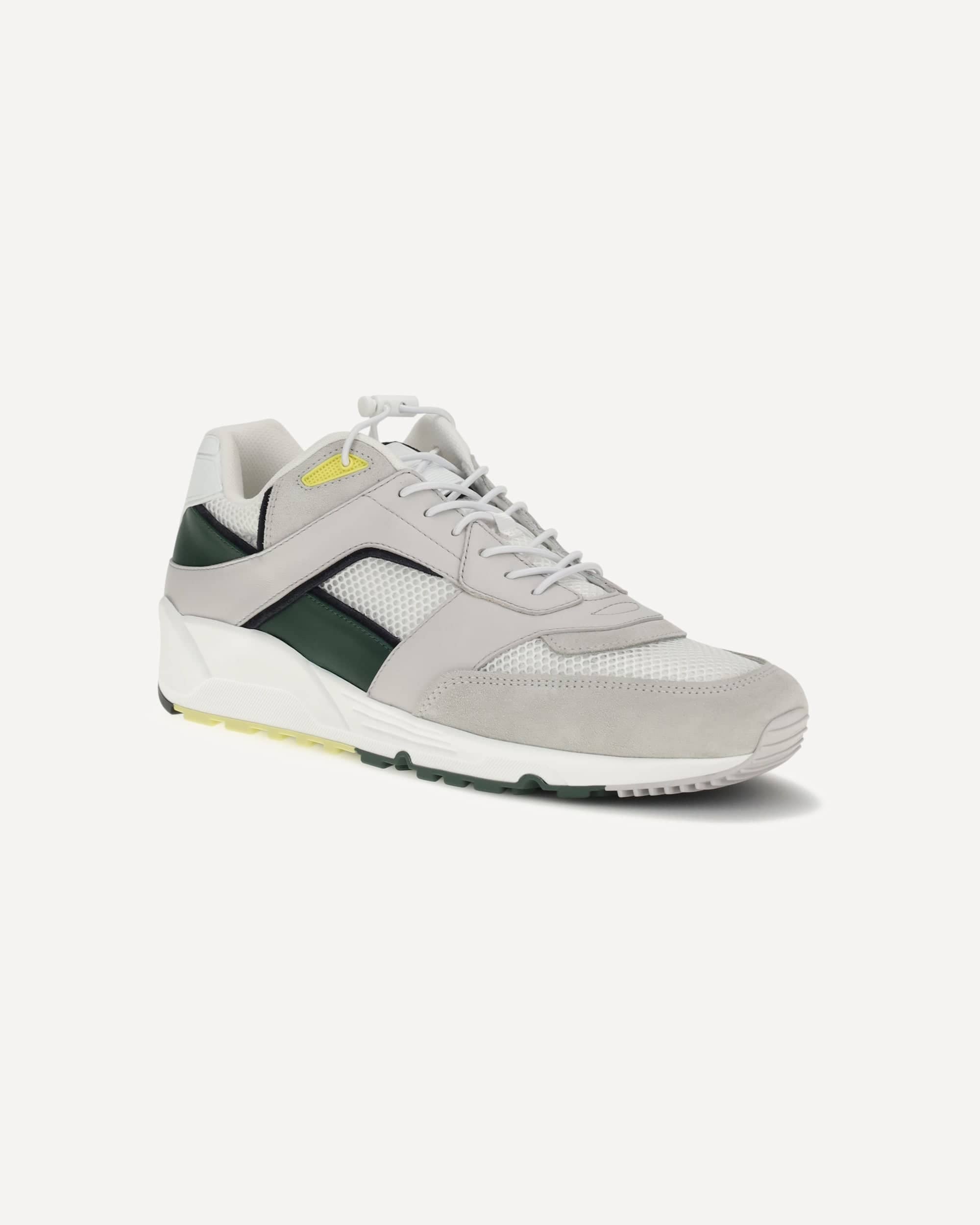 Saint Laurent Smooth Leather And Suede Bump Sneakers