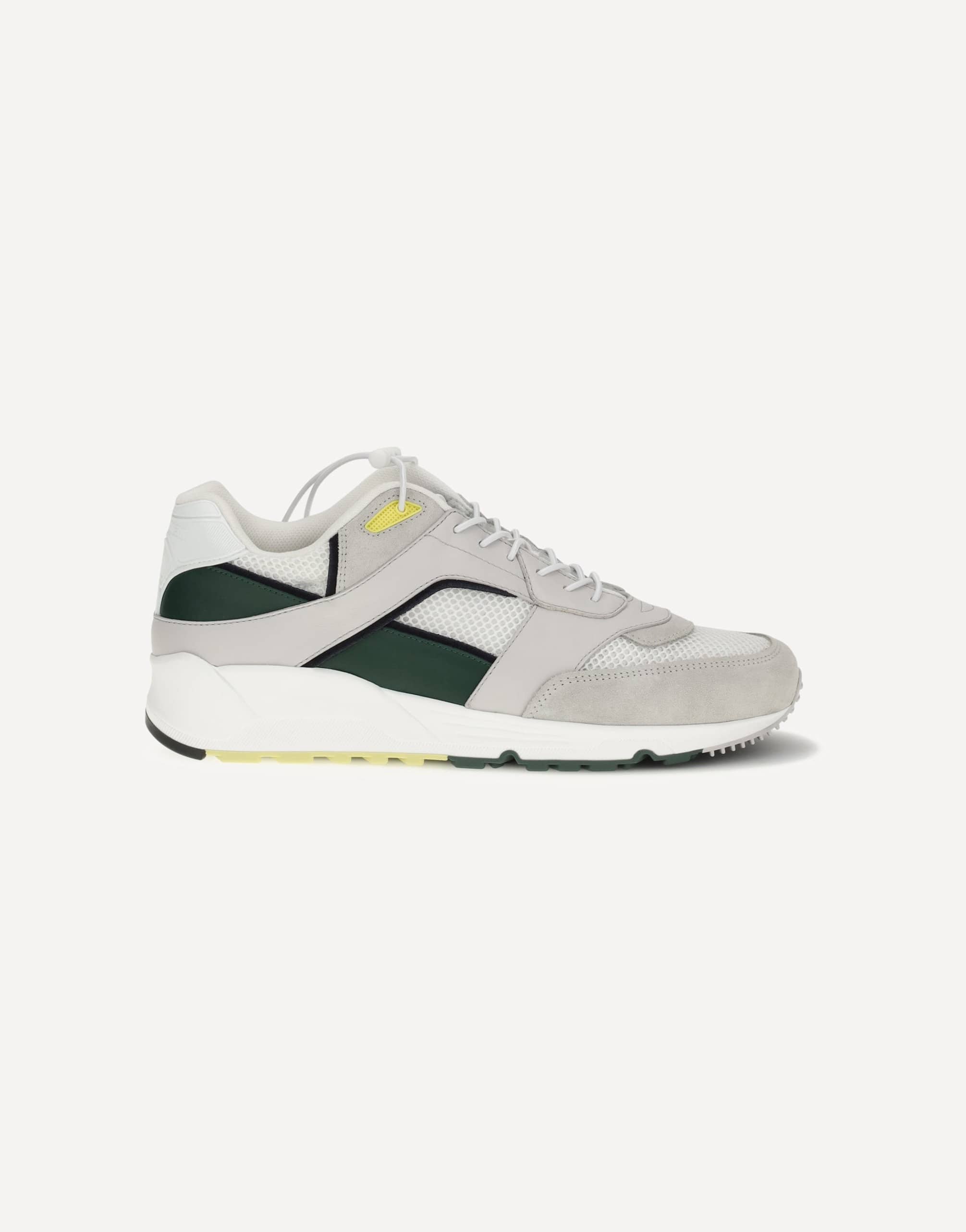 Saint Laurent Smooth Leather And Suede Bump Sneakers