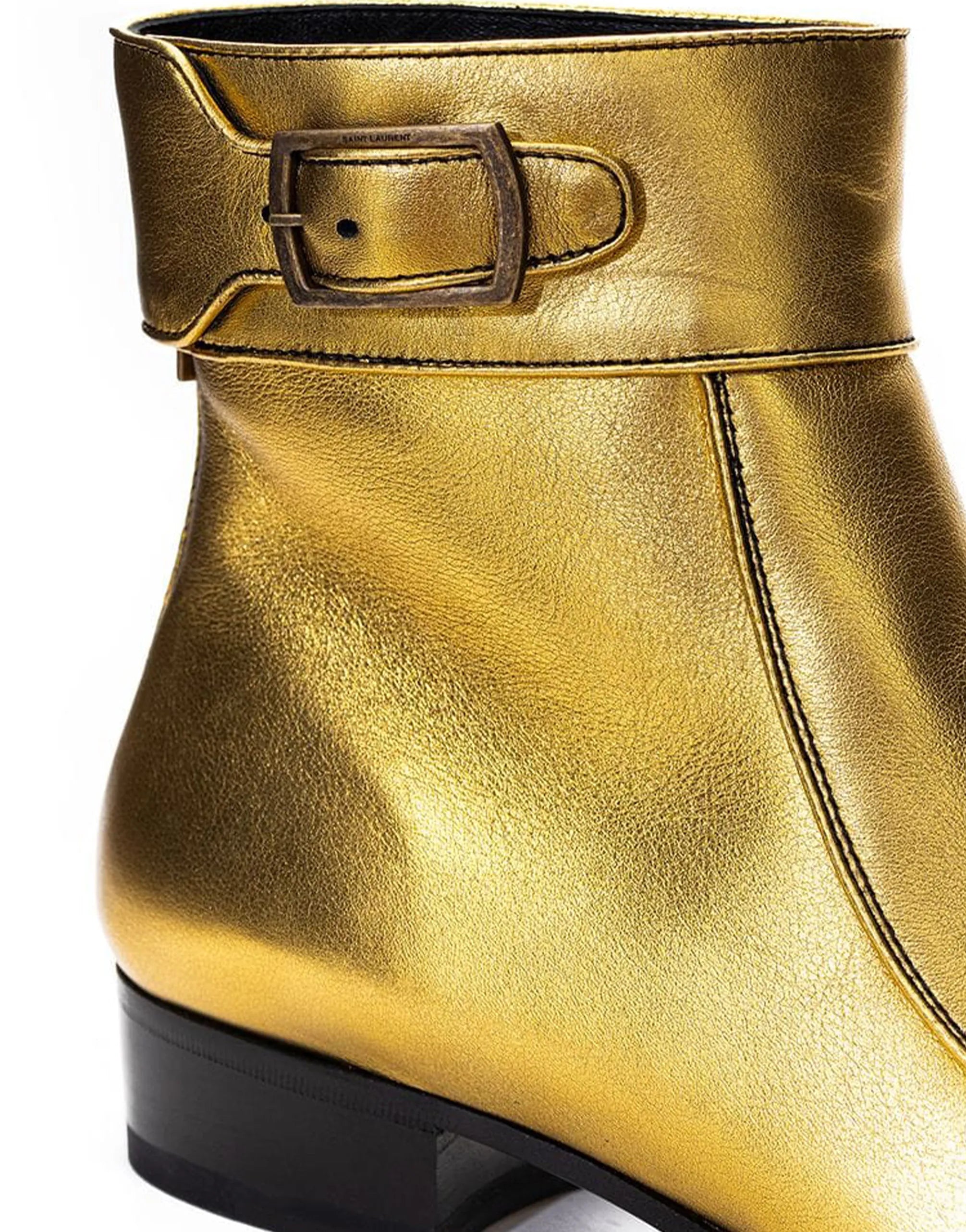 Saint Laurent Saint Laurent Square Toe Buckle Boots