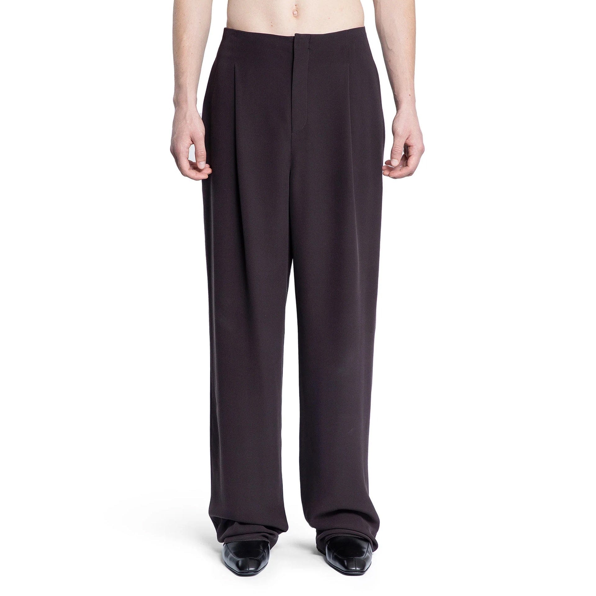 Straight Cut Silk Pants - alternate view
