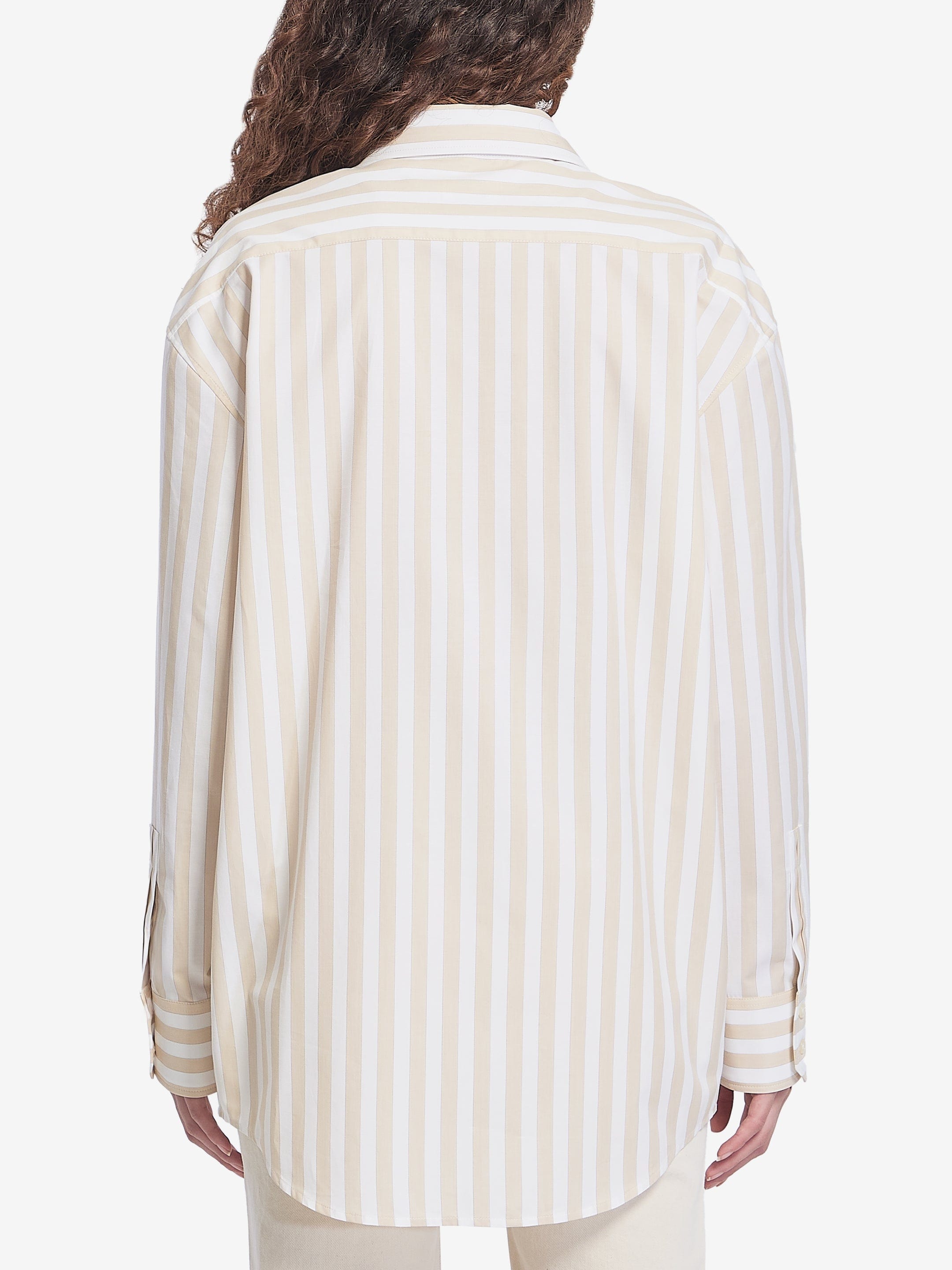 Saint Laurent Striped Cassandre Cotton Shirt