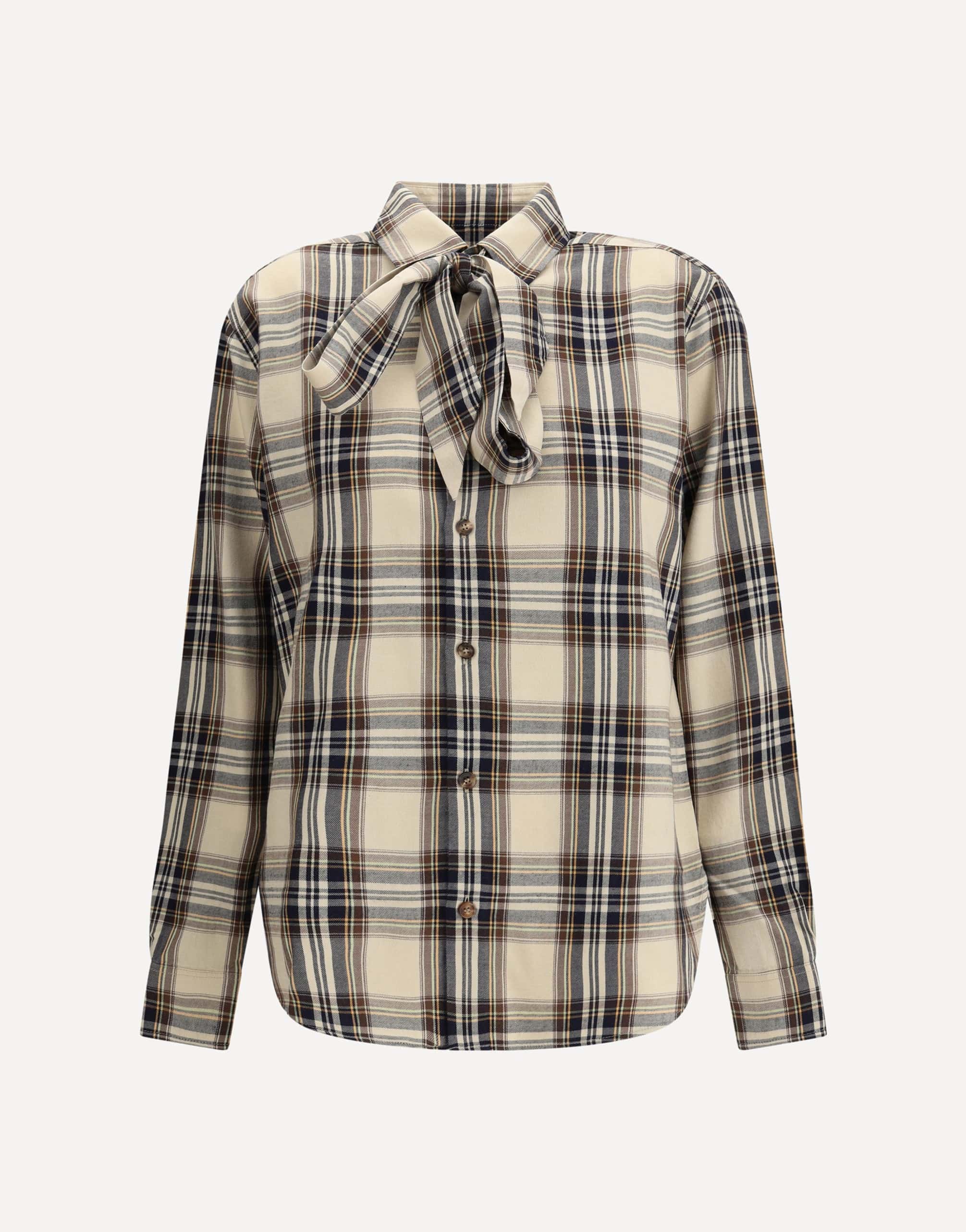 Saint Laurent Tartan Lavallière Shirt