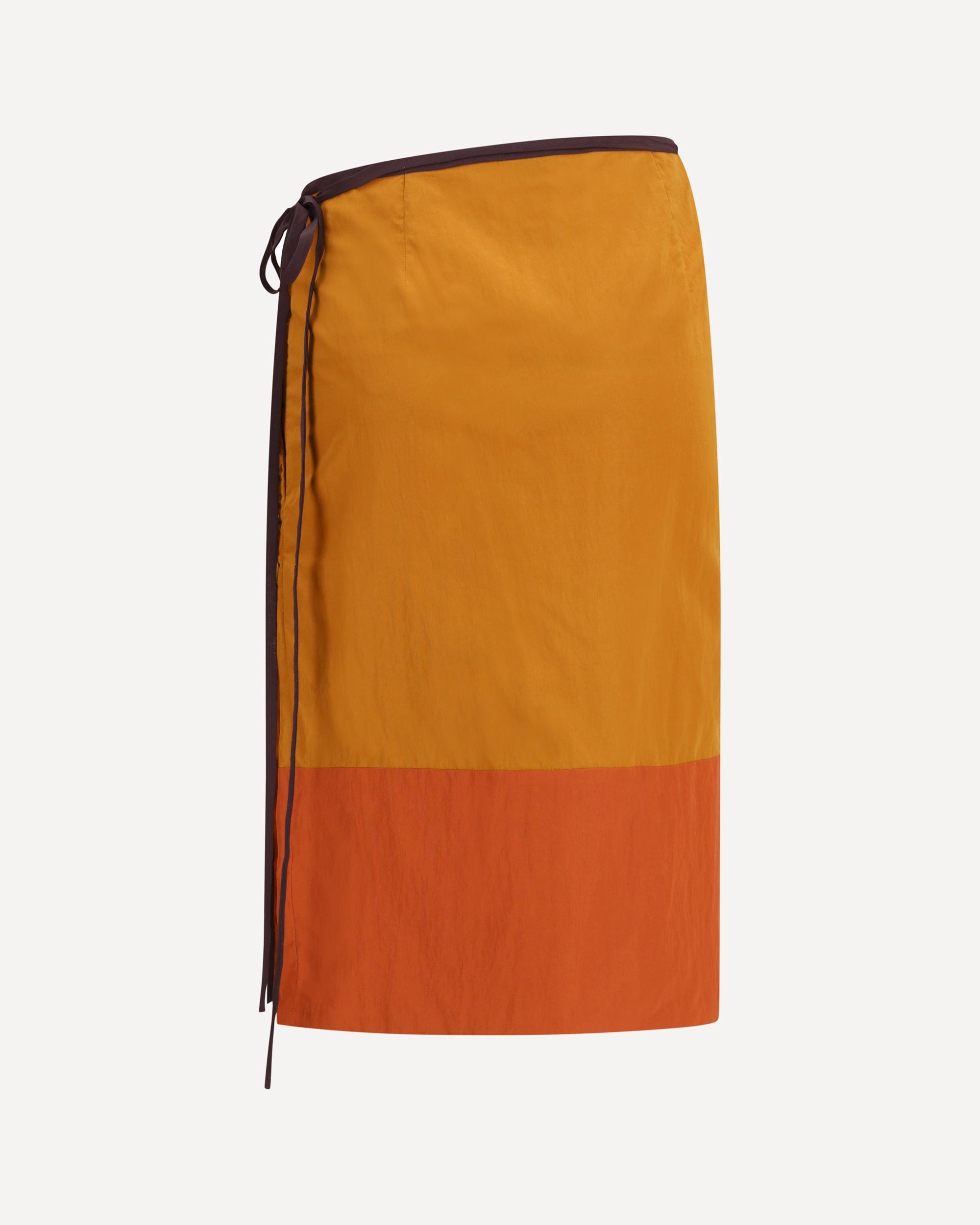 Saint Laurent Tie-Detail Colour-Block Skirt