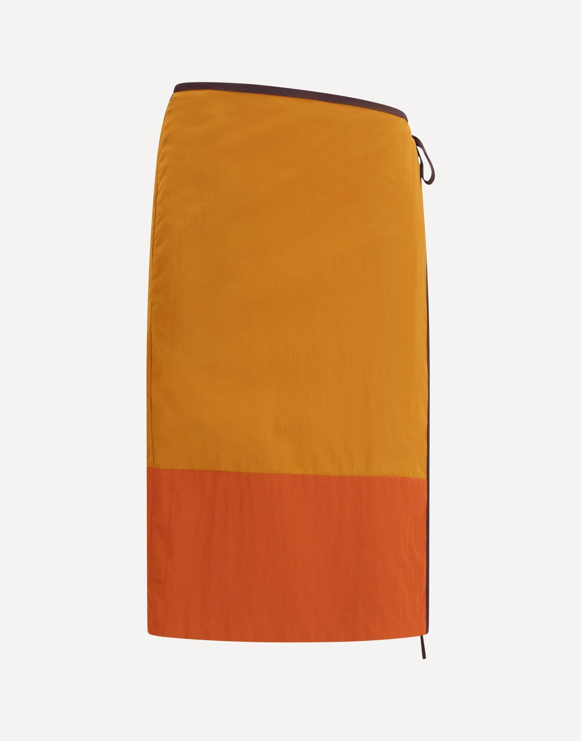 Saint Laurent Tie-Detail Colour-Block Skirt