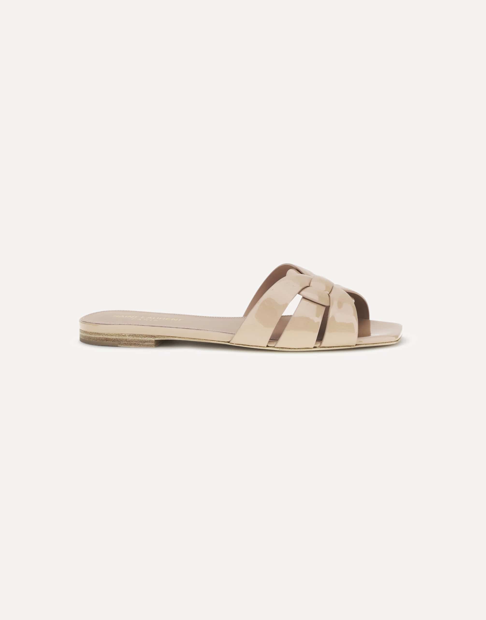 Saint Laurent Tribute Patent Leather Sandals