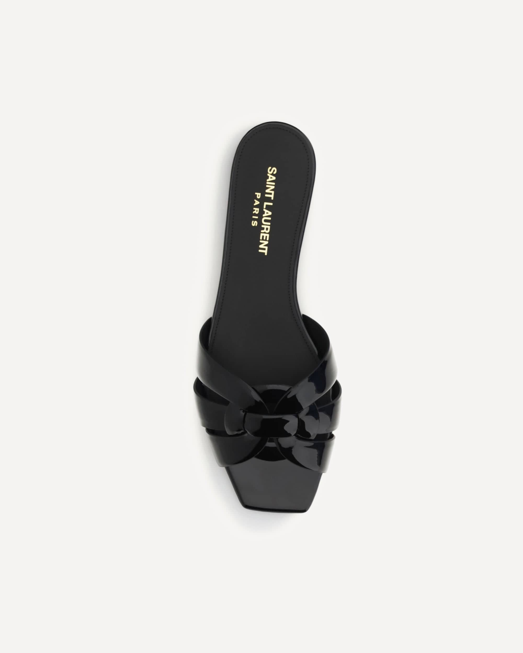 Saint Laurent Tribute Patent Leather Sandals