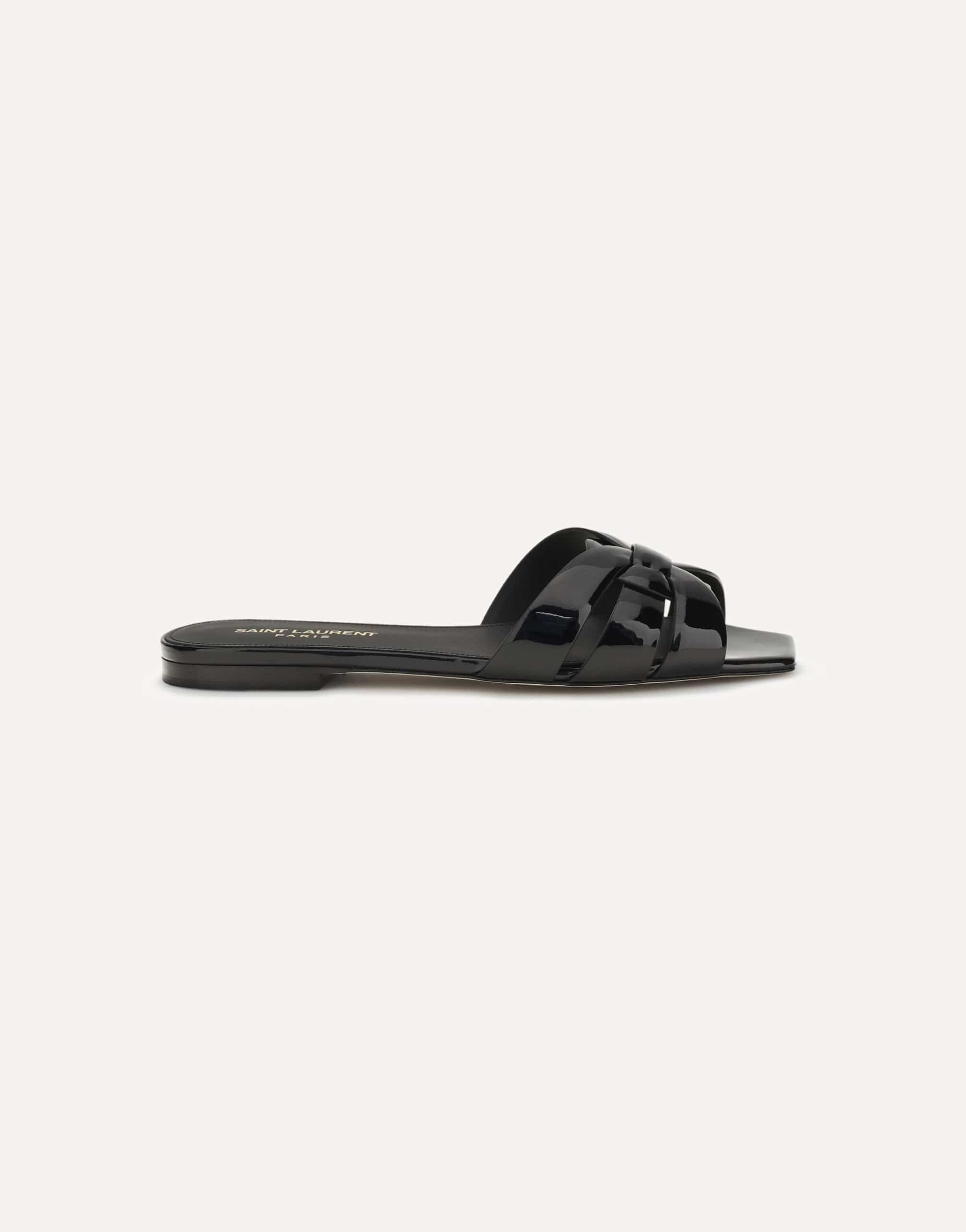 Saint Laurent Tribute Patent Leather Sandals