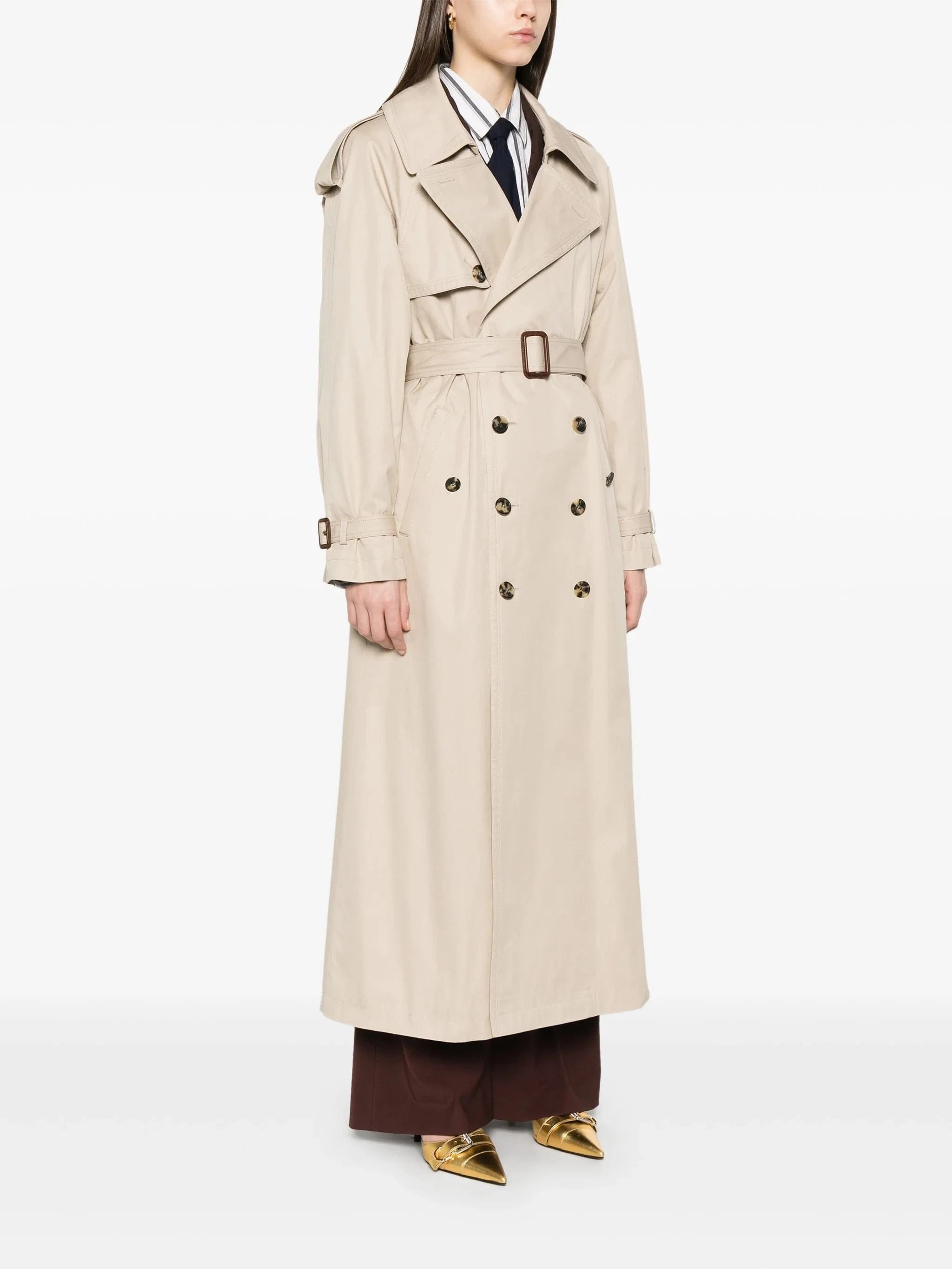 Saint Laurent Twill Cotton Trench Coat