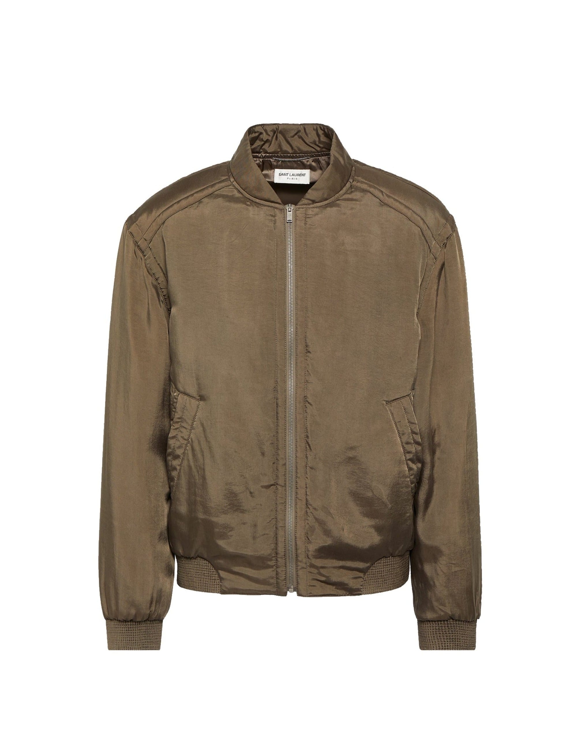 Saint Laurent Twill Teddy Bomber Jacket