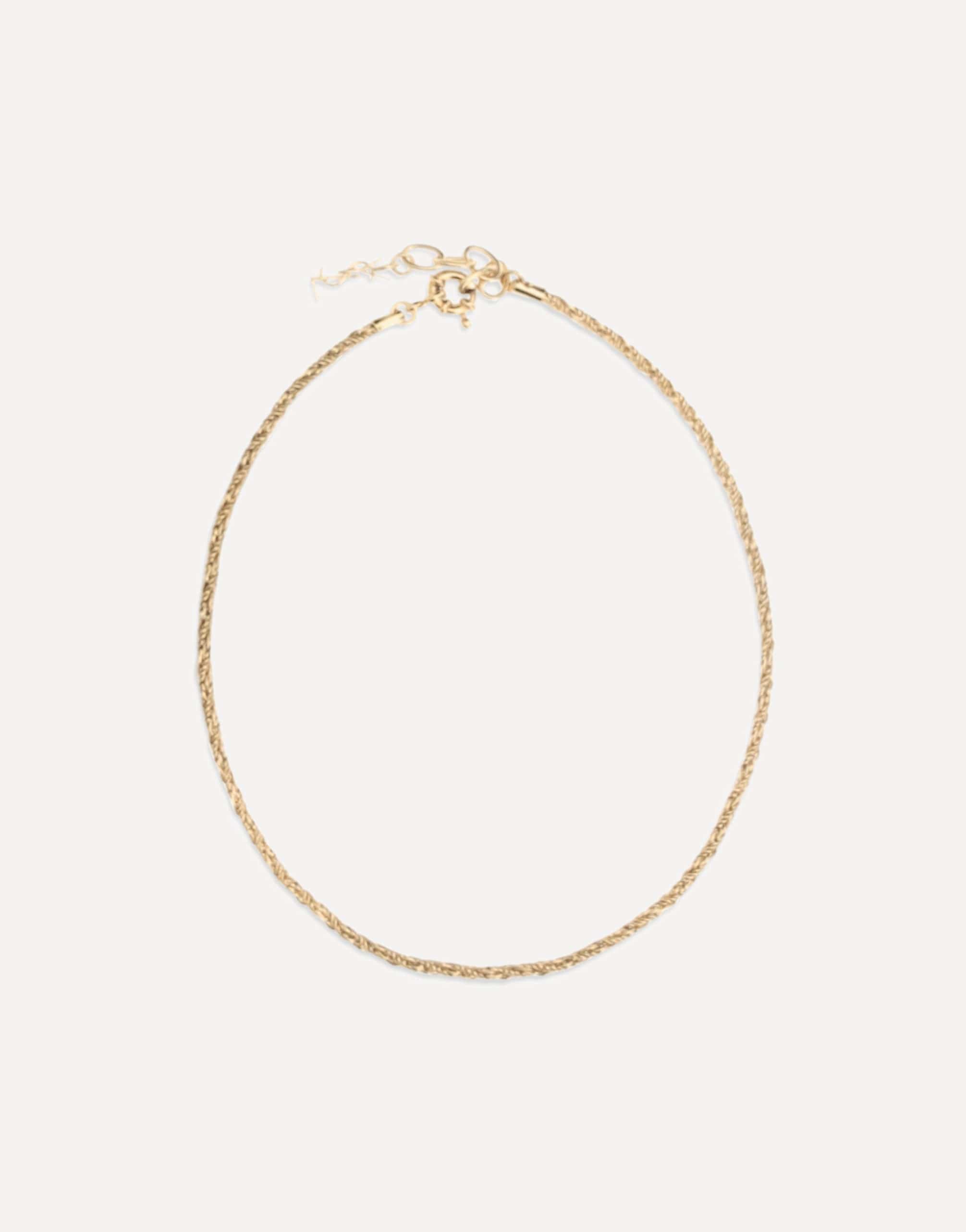 Saint Laurent Twisted Rope Metal Chain Necklace