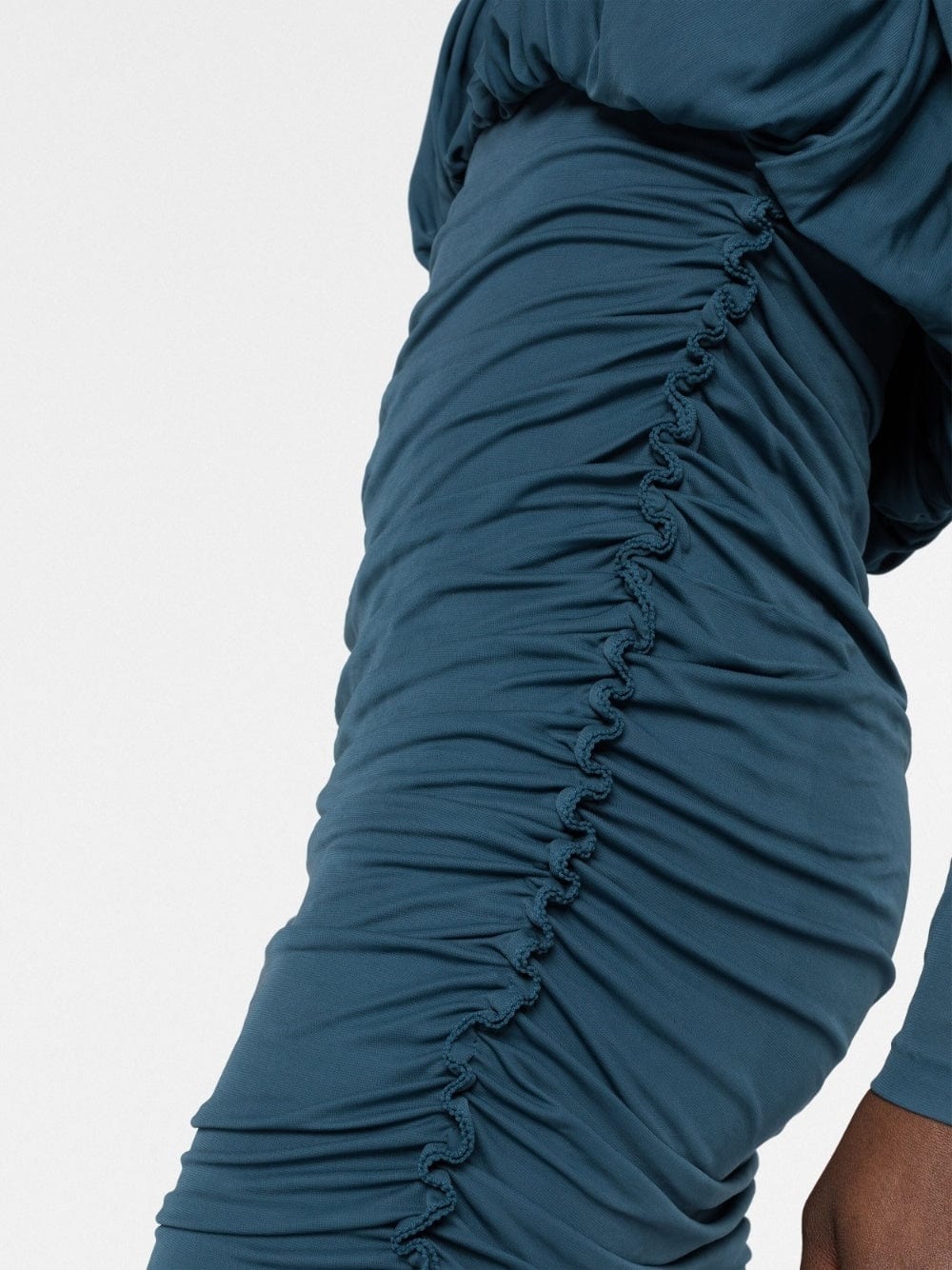 Saint Laurent V-Neck Draped Mini Dress