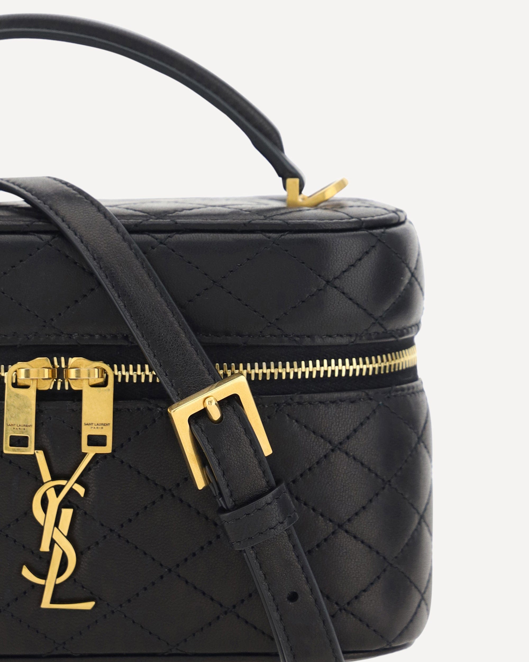 Saint Laurent Vanity Gaby Quilted Leather Handbag