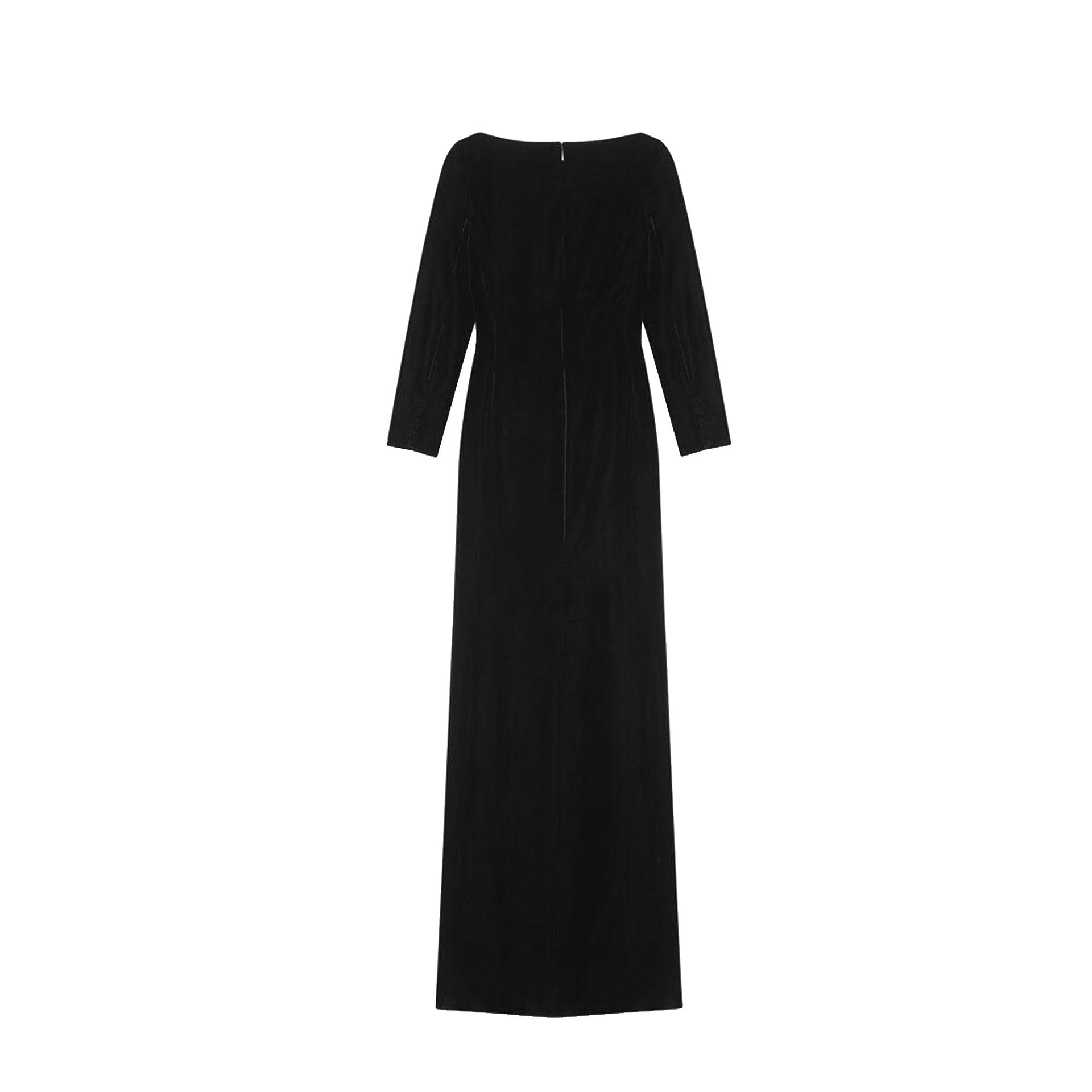 Saint Laurent Velvet Long Sleeve Maxi Dress - alternate view