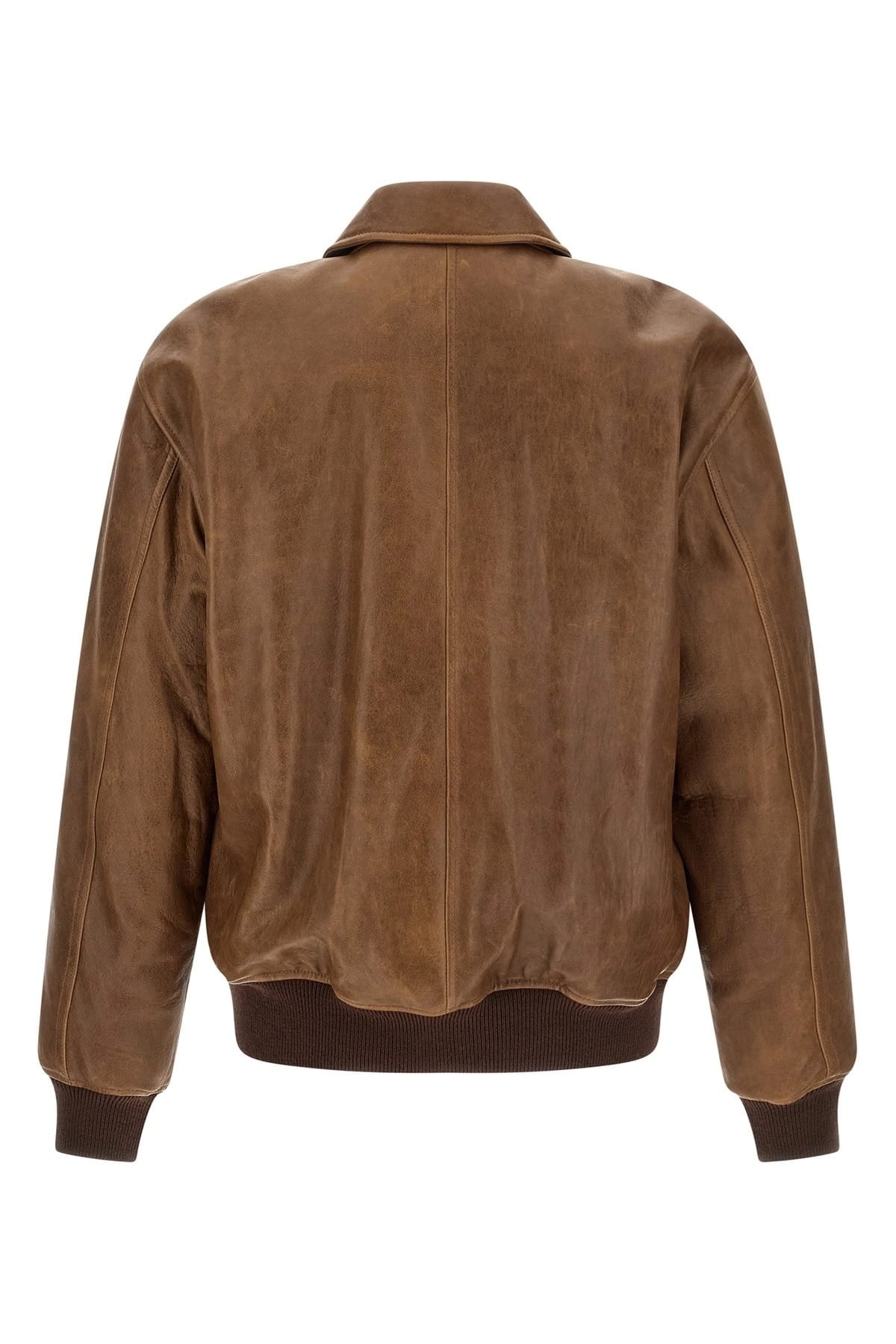 Saint Laurent Vintage Leather Bomber Jacket - alternate view