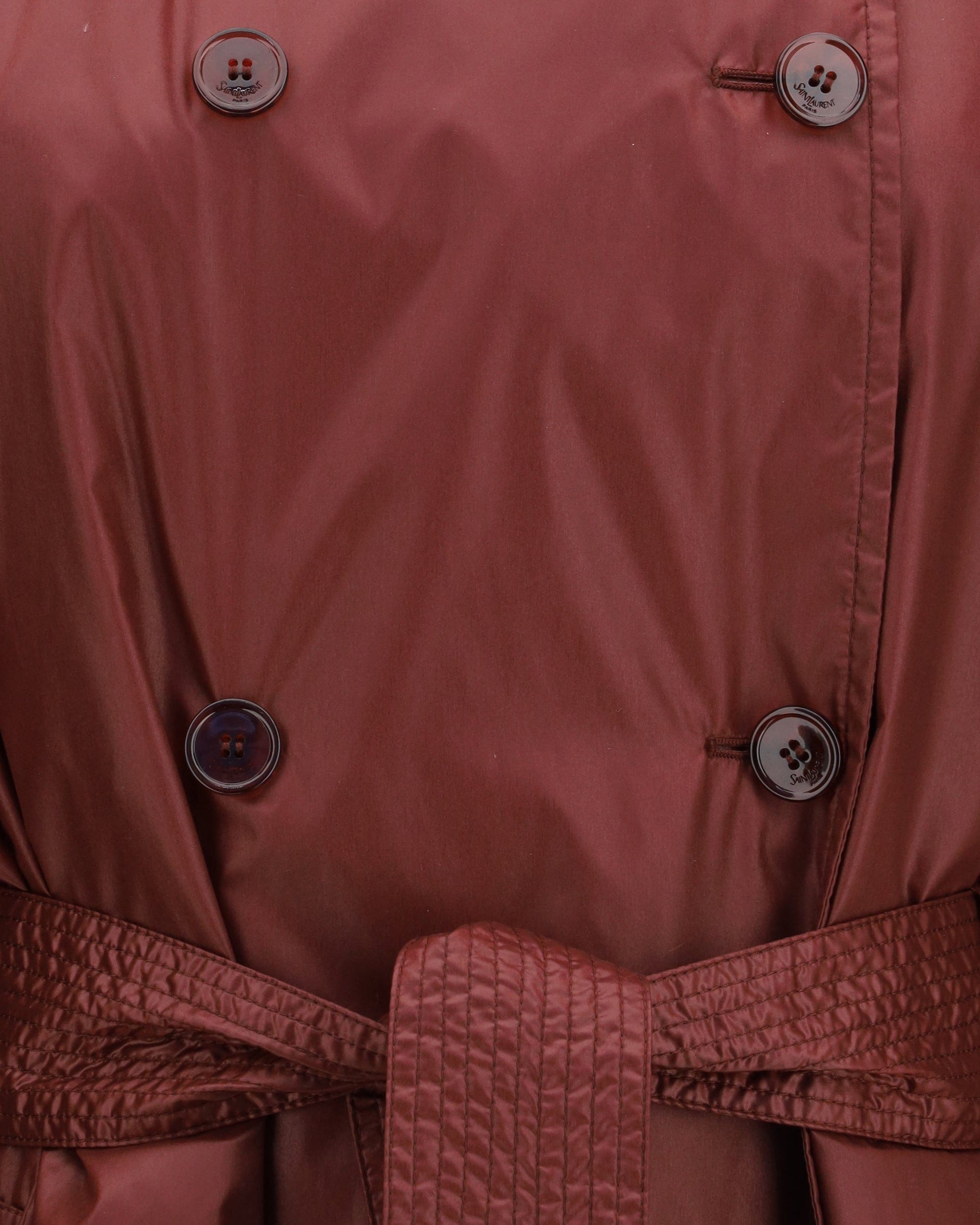 Saint Laurent Waterproof Trench With Lavallière