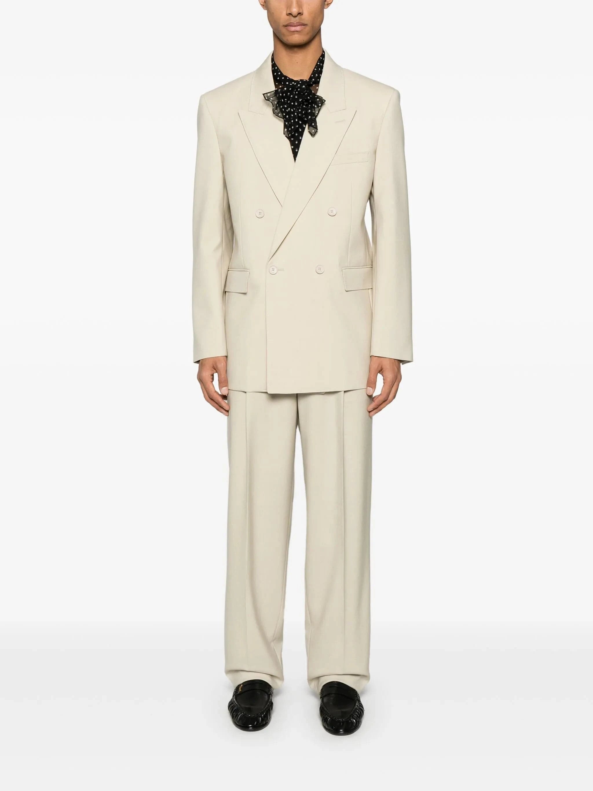 Saint Laurent Wool High-Waisted Trousers