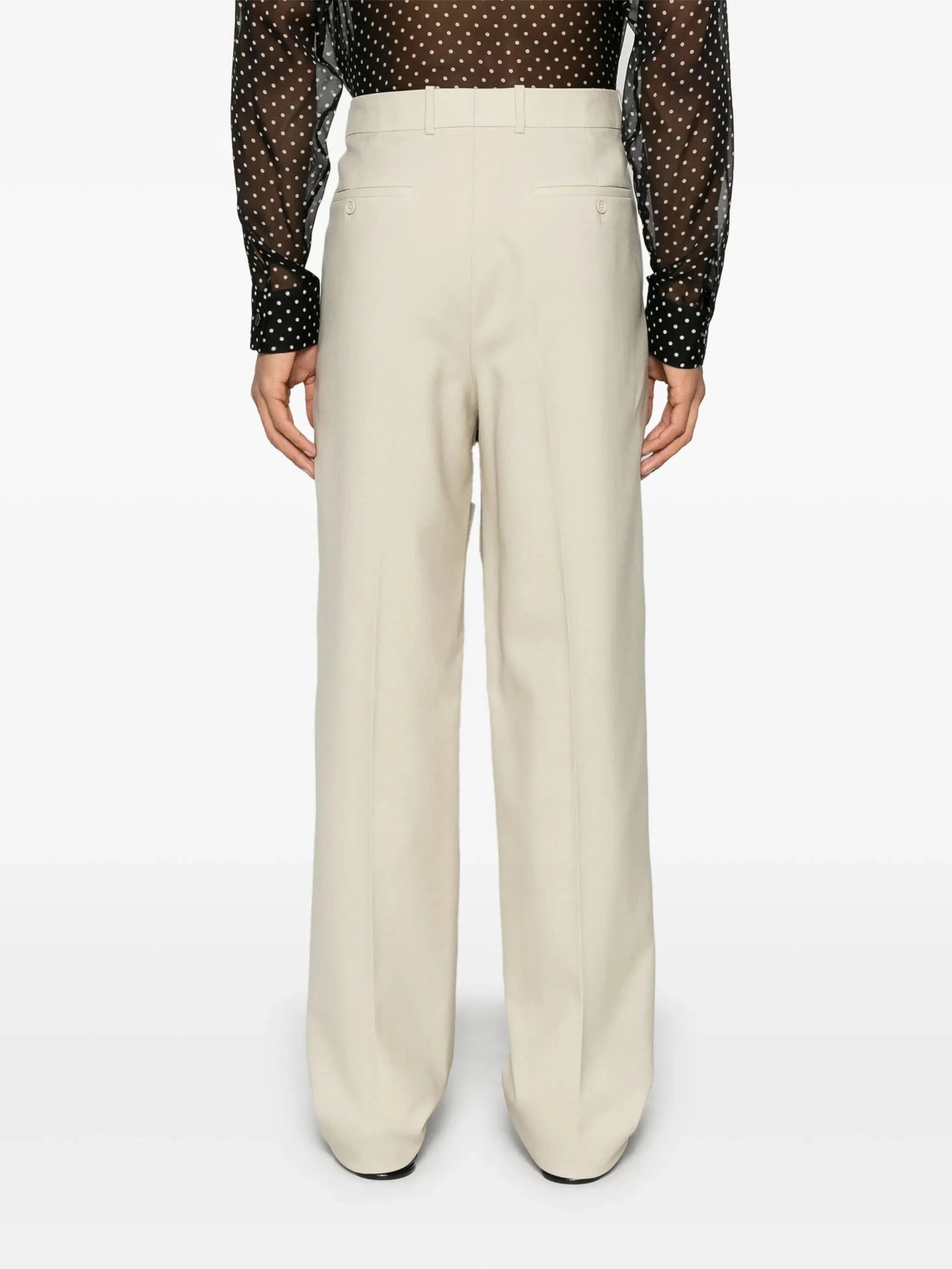 Saint Laurent Wool High-Waisted Trousers