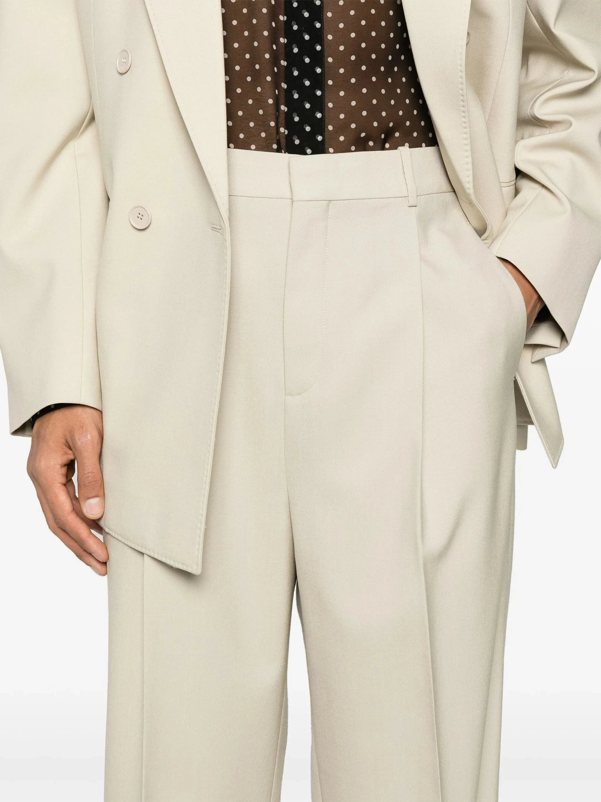 Saint Laurent Wool High-Waisted Trousers