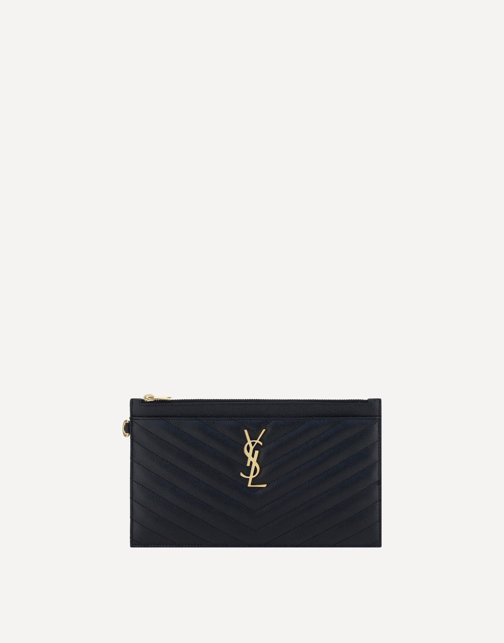 Saint Laurent Saint Laurent YSL Leather Clutch
