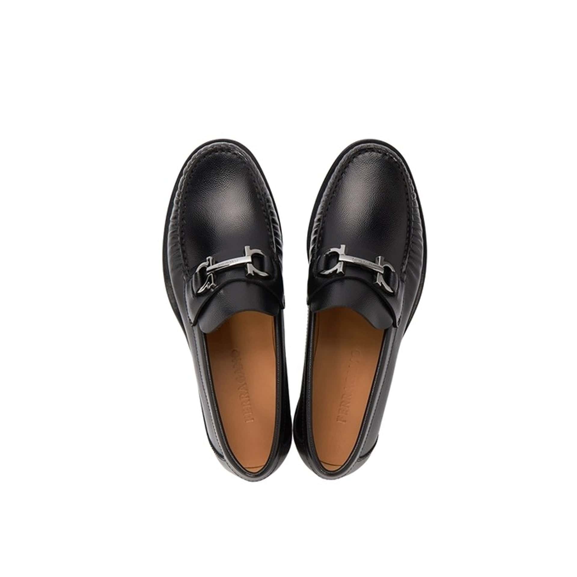 Salvatore Ferragamo Fort Leather Loafers With Gancini