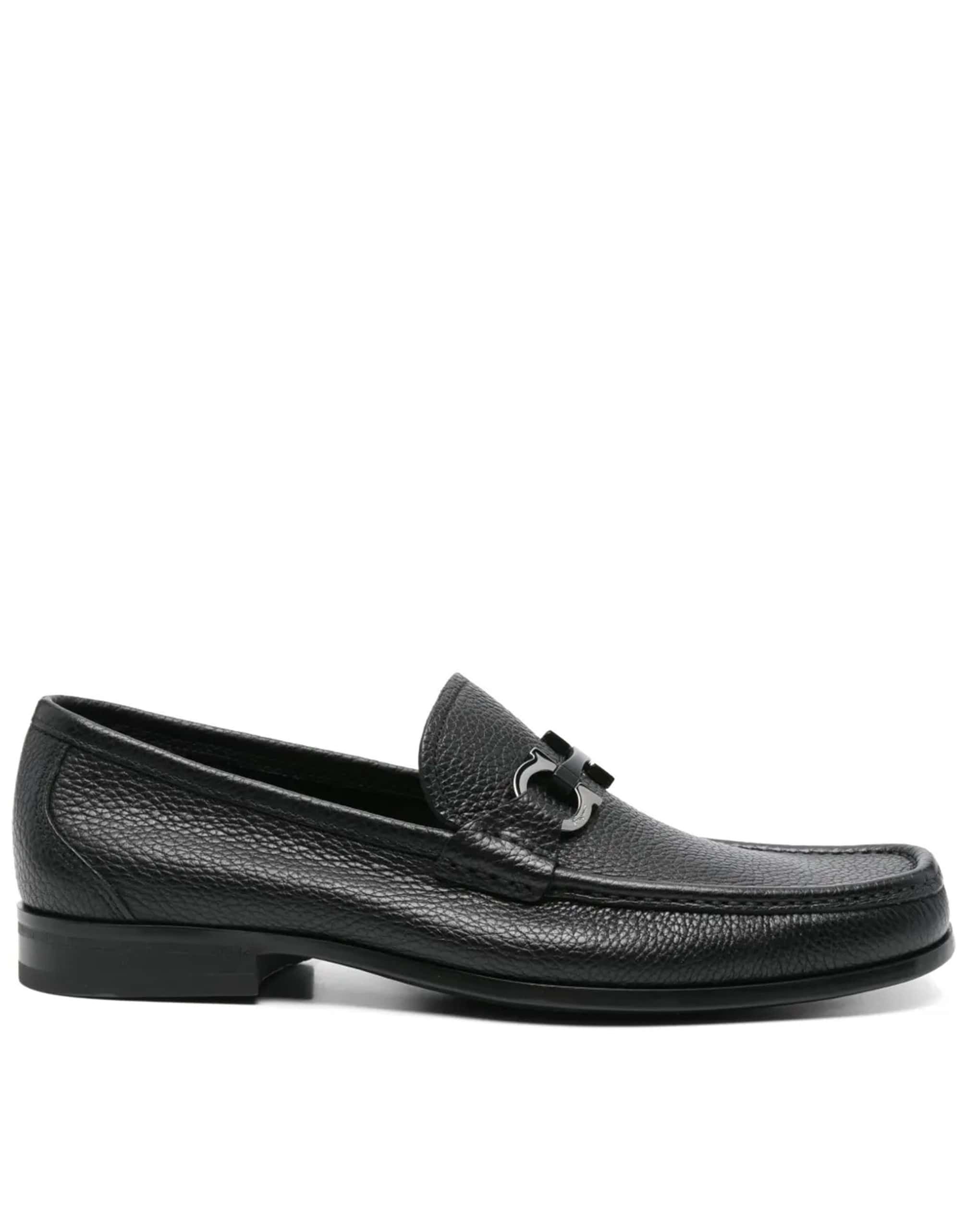 Salvatore Ferragamo Leather Loafers With Gancini Logo