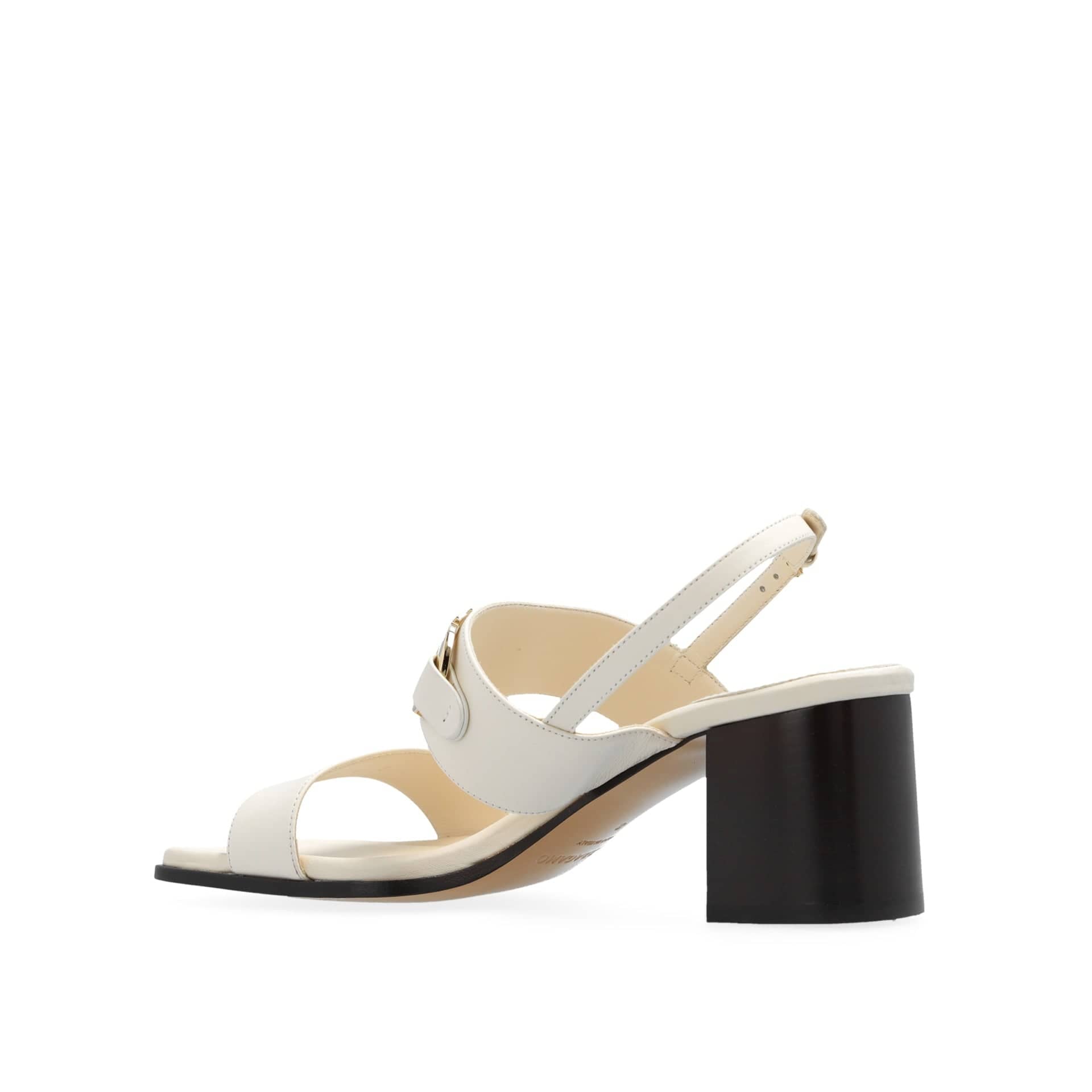 Salvatore Ferragamo Lou Leather Sandals Square Toe