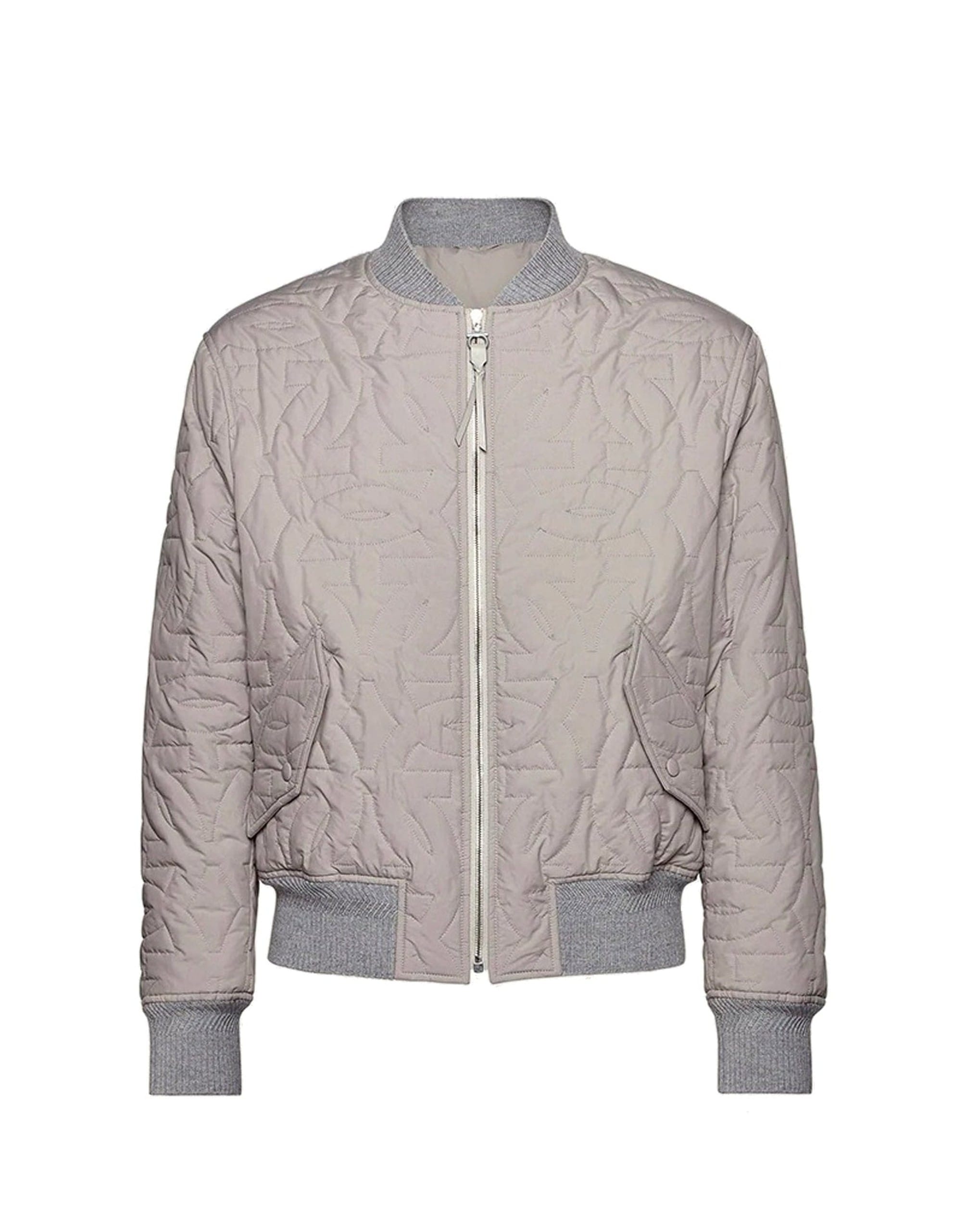 Salvatore Ferragamo Quilted Bomber Jacket With Zip
