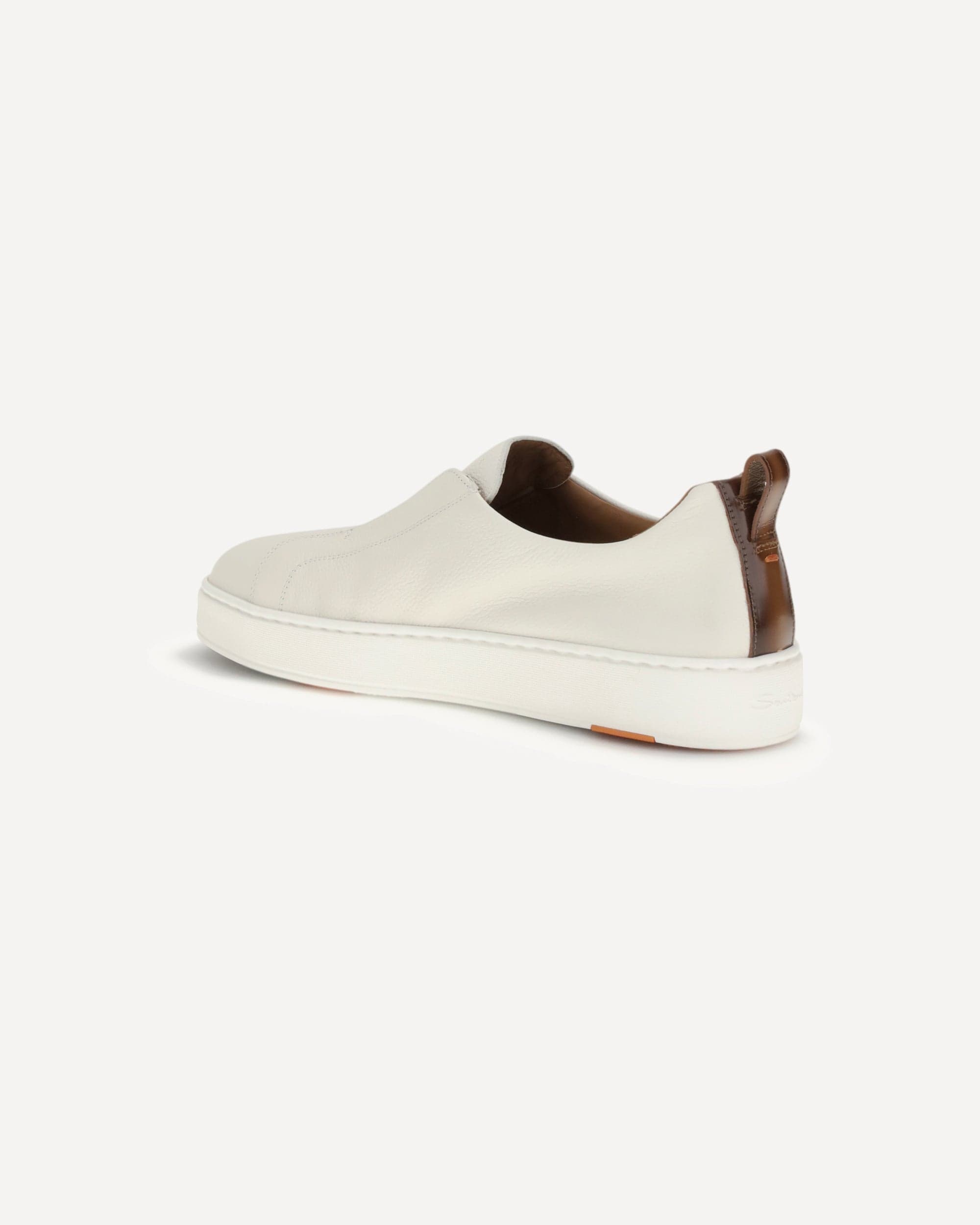 Santoni Santoni Grained Leather Slip-On Sneakers