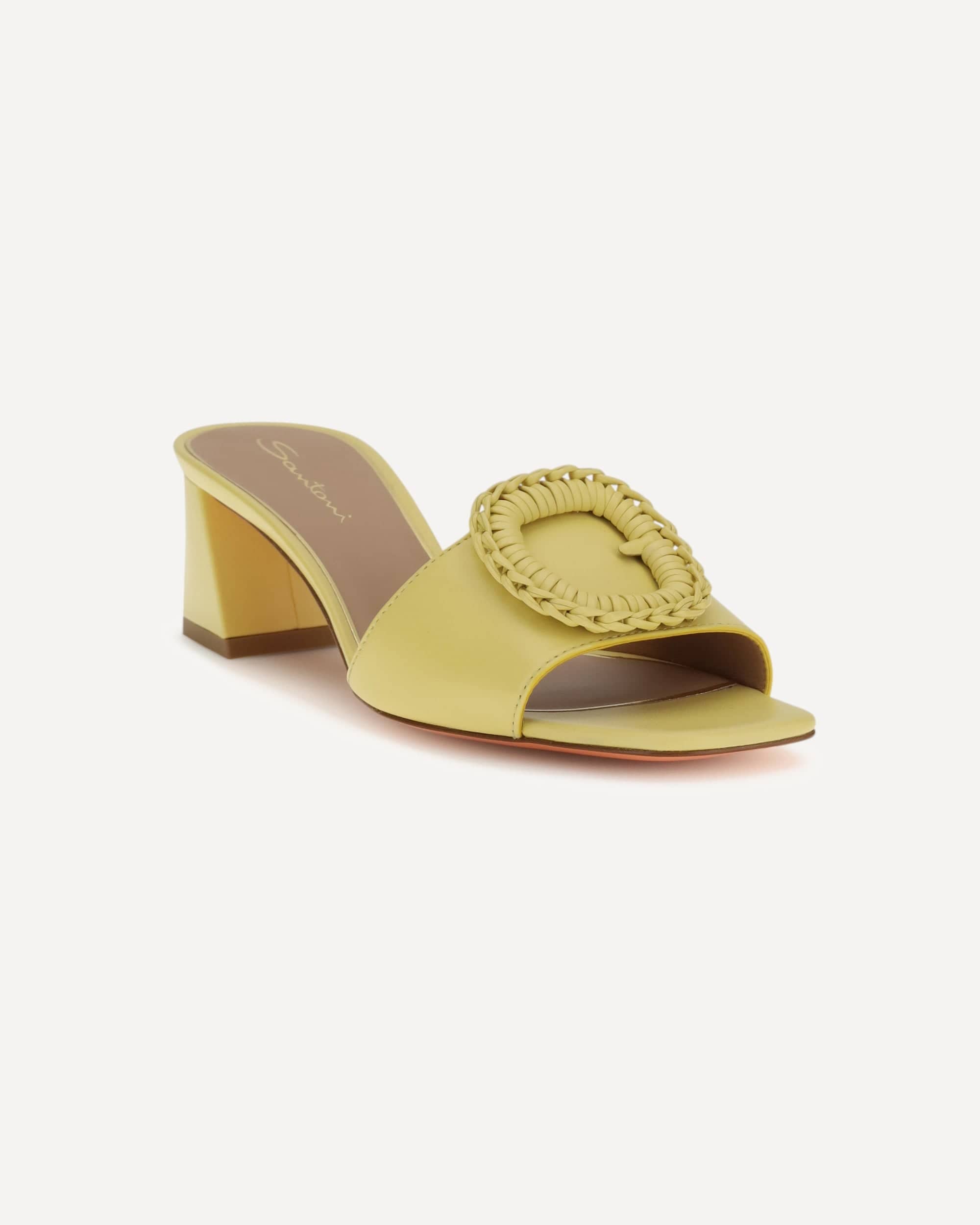 Santoni Leather Sandals Mules