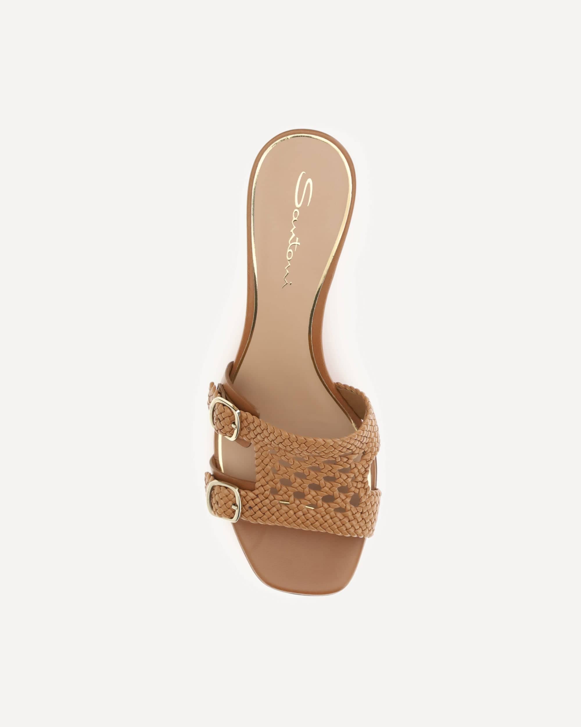 Santoni Woven Leather Sandals