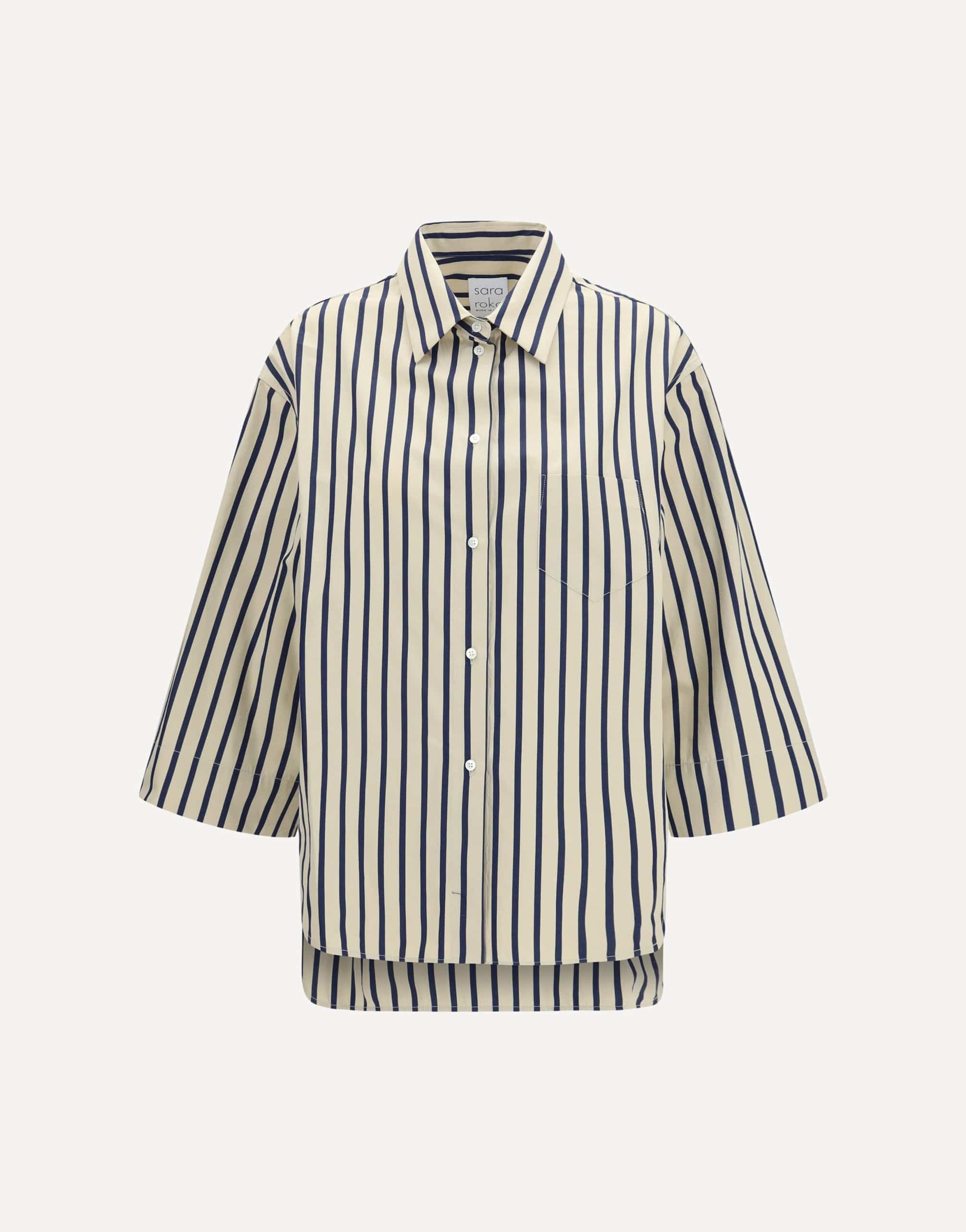 Sara Roka Ljuba Striped Egyptian Cotton Shirt